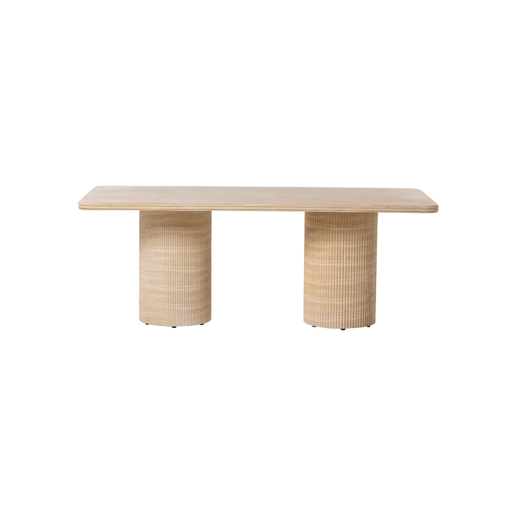 Zira Rectangular Dining Table 200cm - Neutral, Concrete