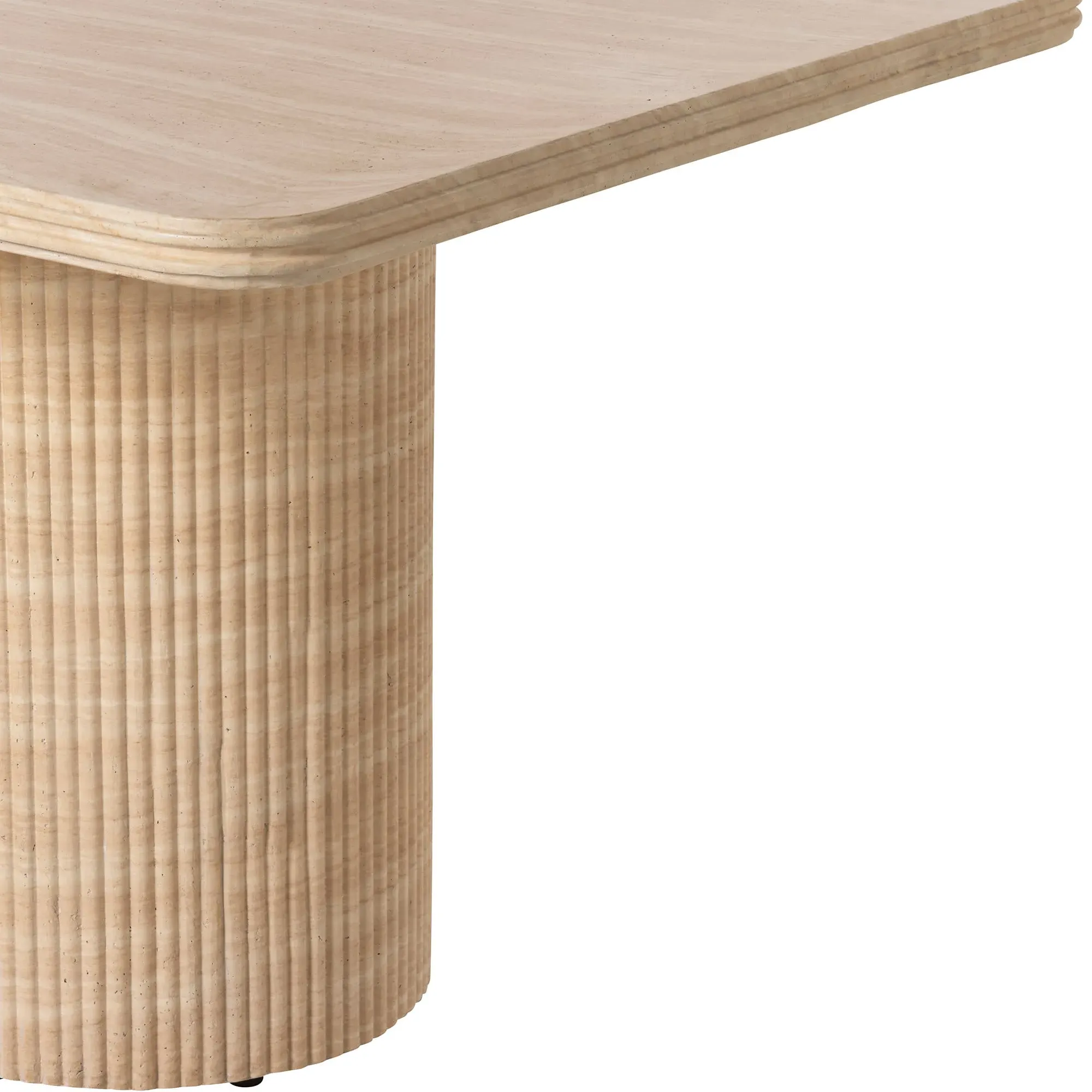 Zira Rectangular Dining Table 200cm - Neutral, Concrete