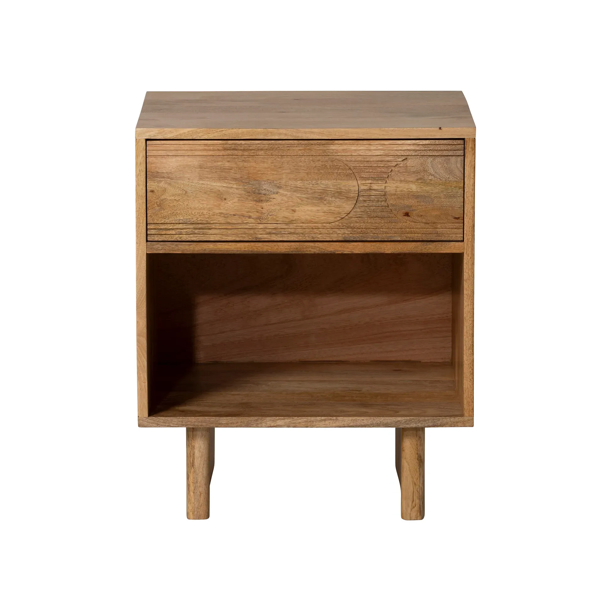 Zuberi Bedside Table - Neutral, Mango Wood