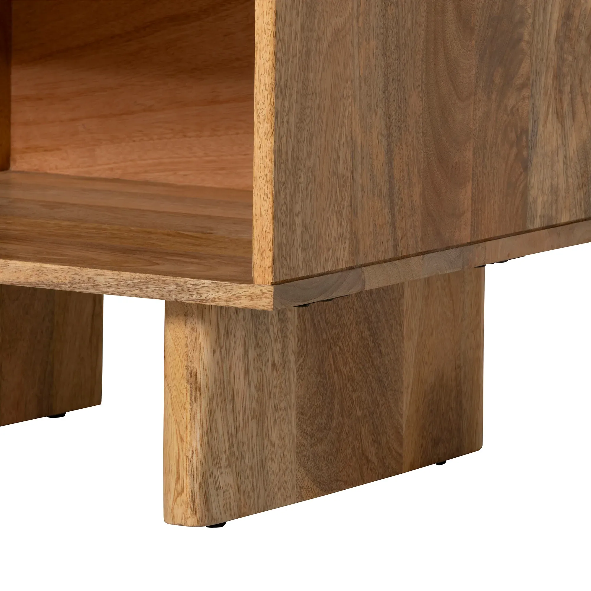 Zuberi Bedside Table - Neutral, Mango Wood