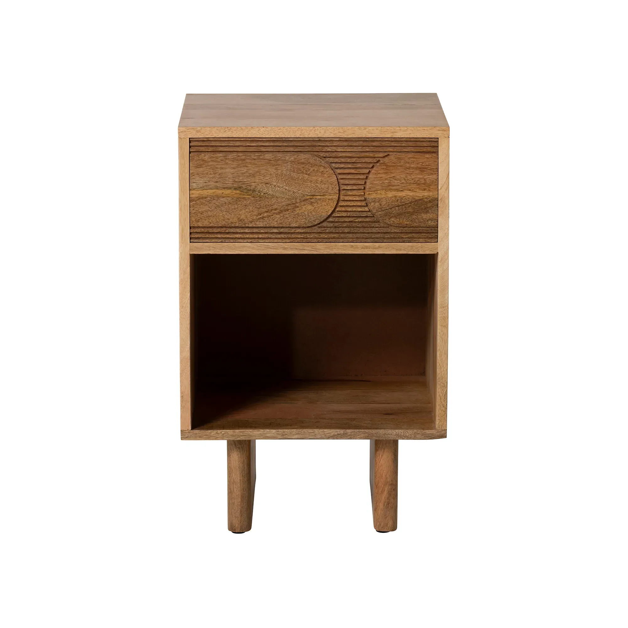 Zuberi Bedside Table - Neutral, Mango Wood