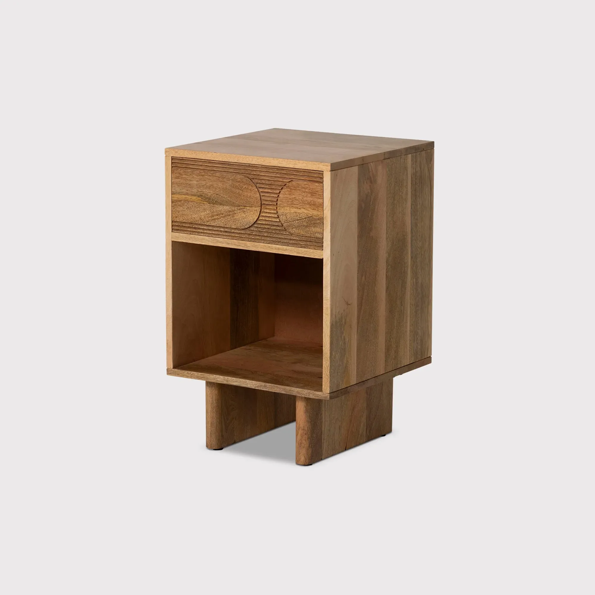 Zuberi Bedside Table - Neutral, Mango Wood image