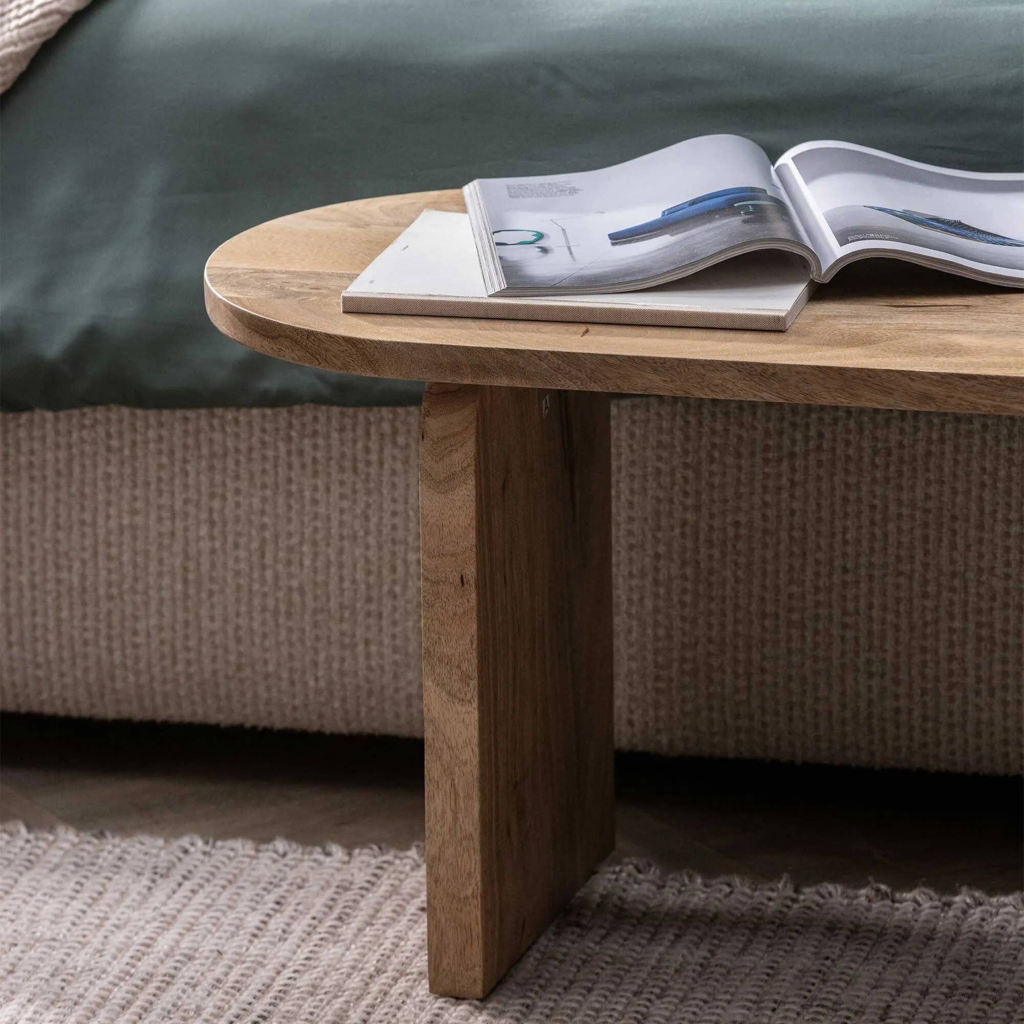 Zuberi Bench 150cm - Neutral, Mango Wood