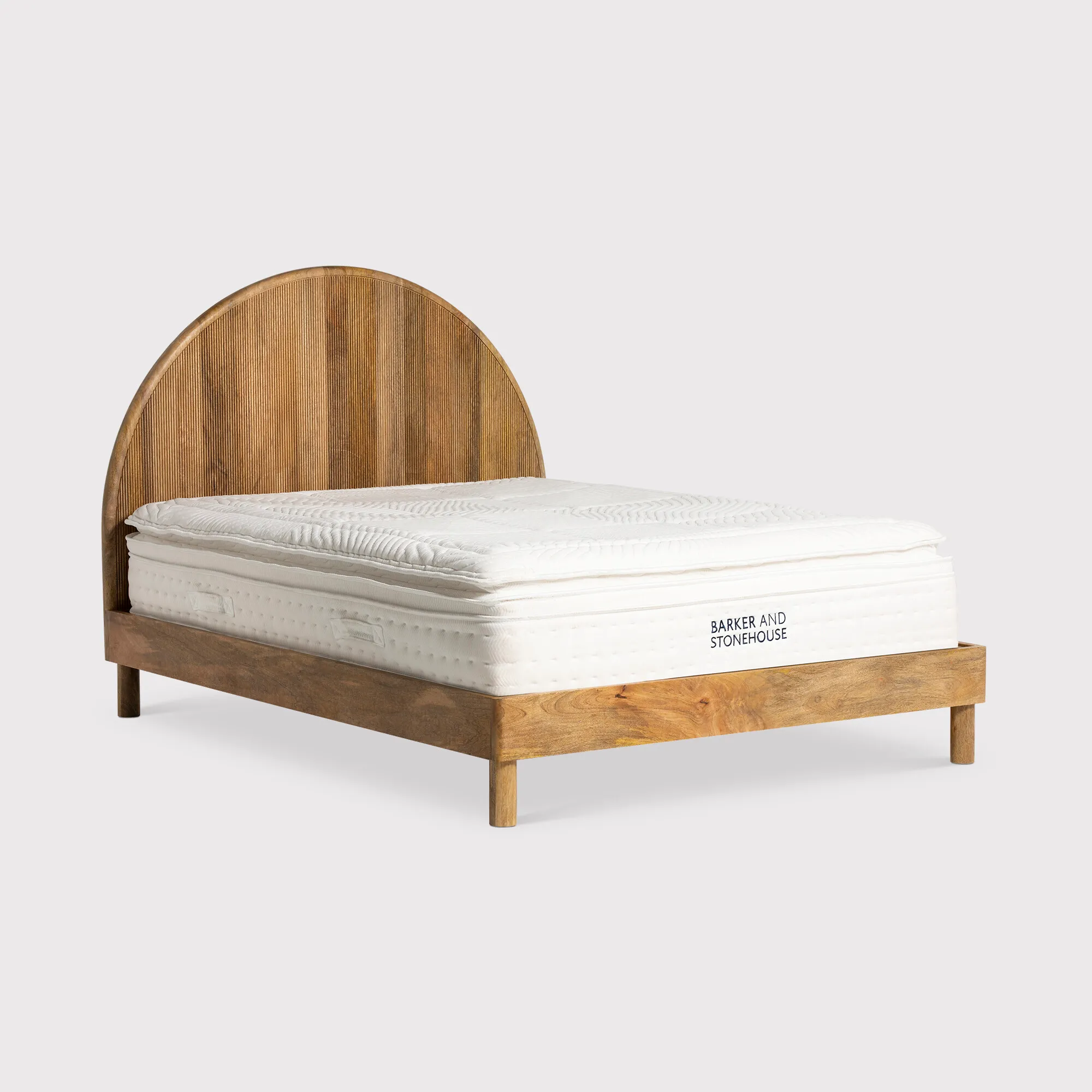 Zuberi King Size Bed Frame - Neutral, Mango Wood image