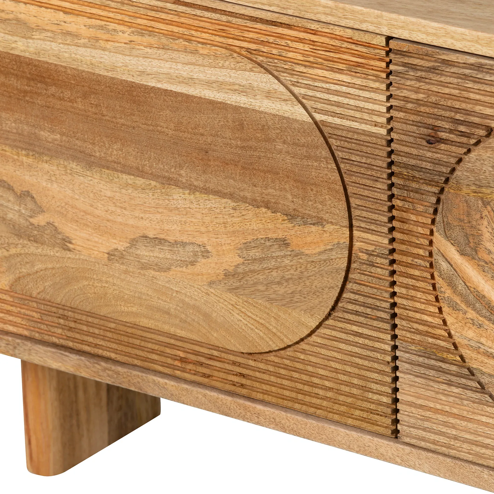 Zuberi TV Unit - Neutral, Mango Wood