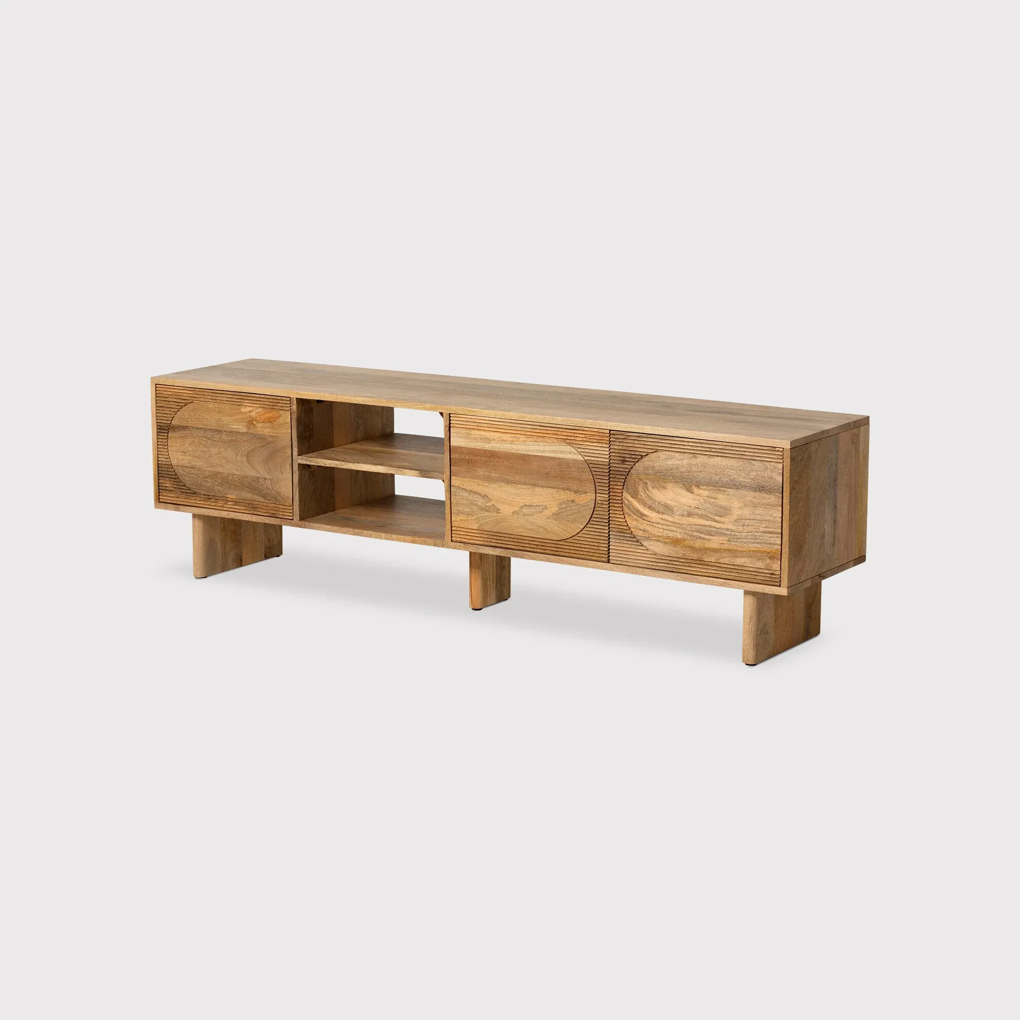 Zuberi TV Unit - Neutral, Mango Wood