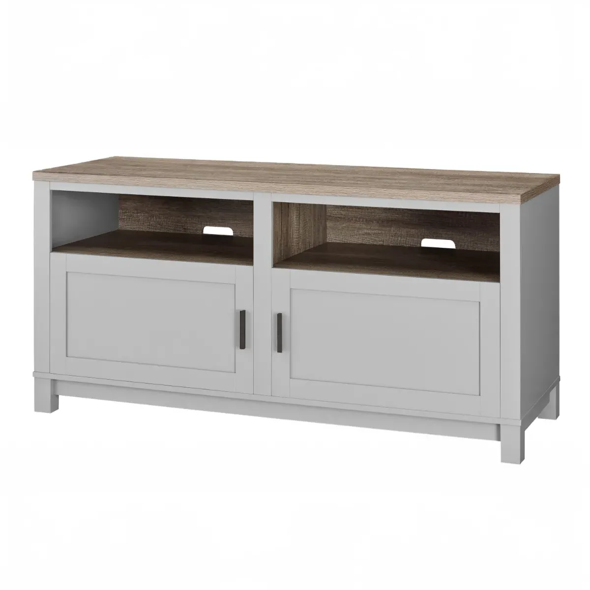 60-Inch TV Stand with Cabinets - Grey, Wood