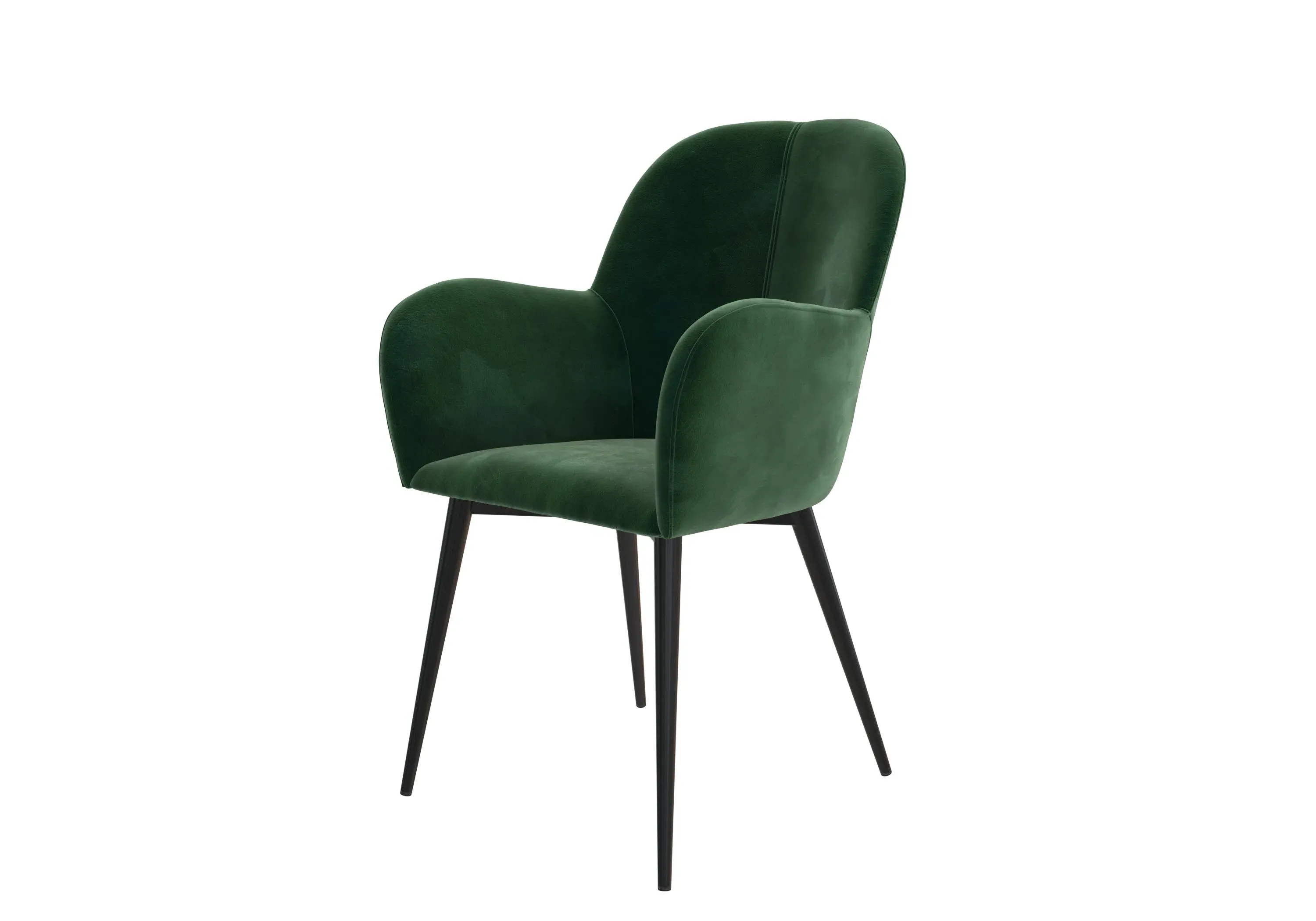 Accent Chair with Foam Padding - Green, Velvet image