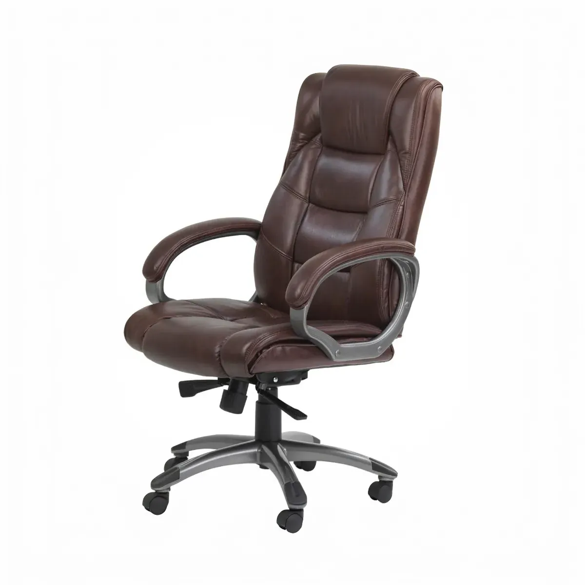 High Back Office Chair with Lumbar Support - Brown image