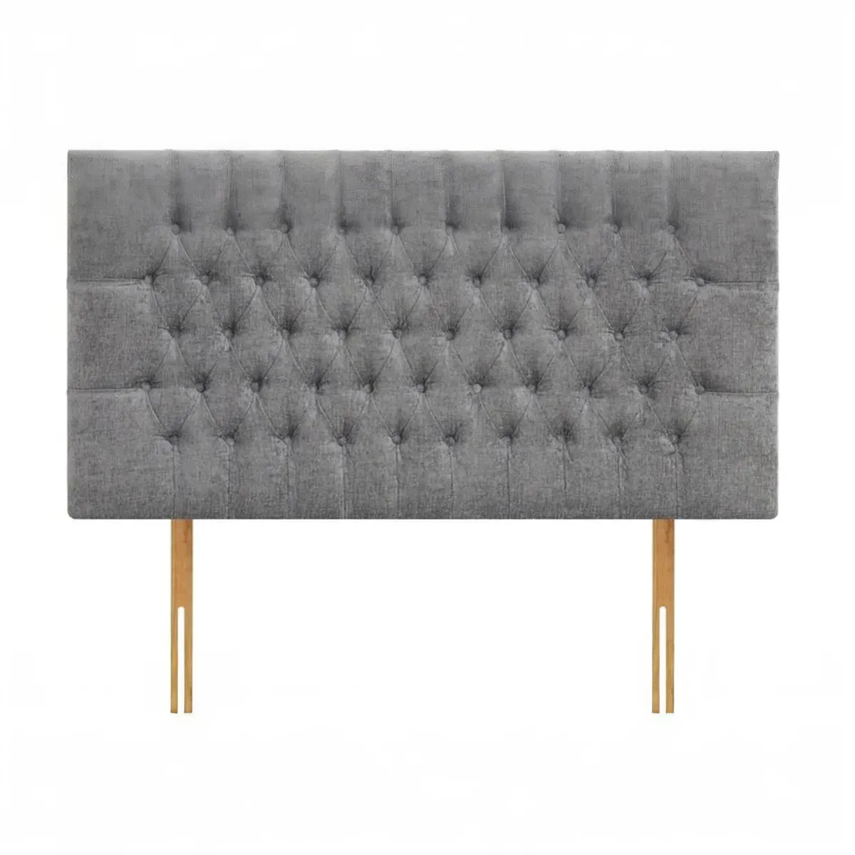 Small Double Headboard with Buttons - Fabric