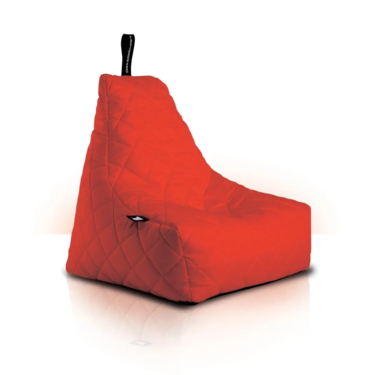 Bean Bag with Quilted Design - Red, Polyester