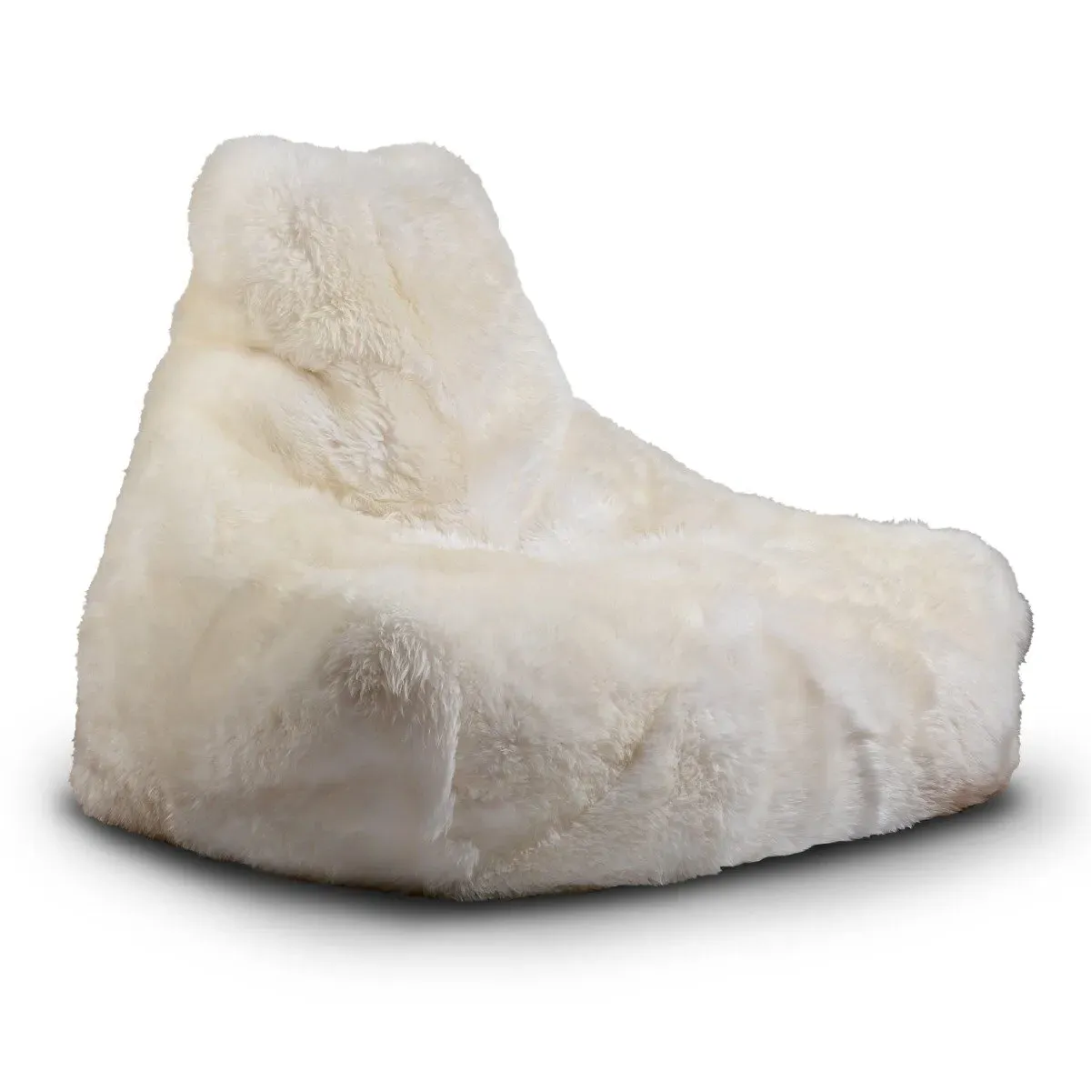Bean Bag with Sheepskin - Cream, Fur