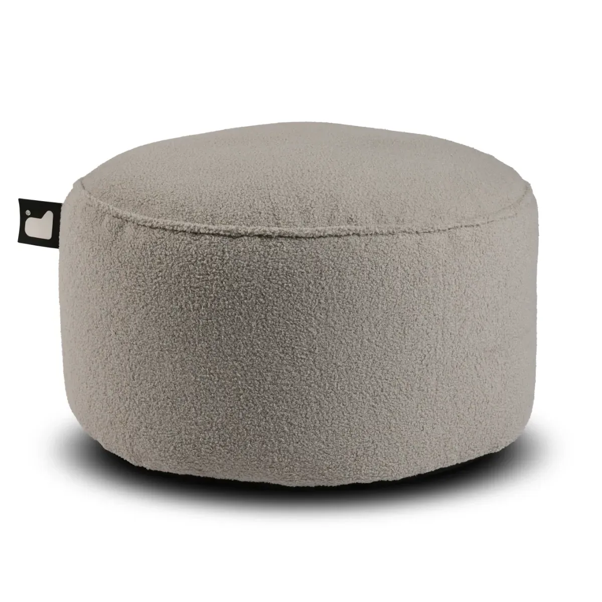 Square Pouffe with Poly Bead Fill - Grey, Teddy image