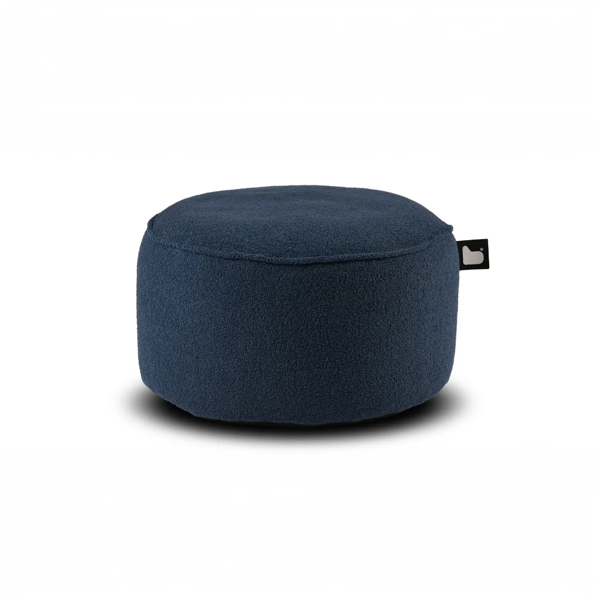 Square Pouffe with Poly Bead Fill - Navy, Teddy