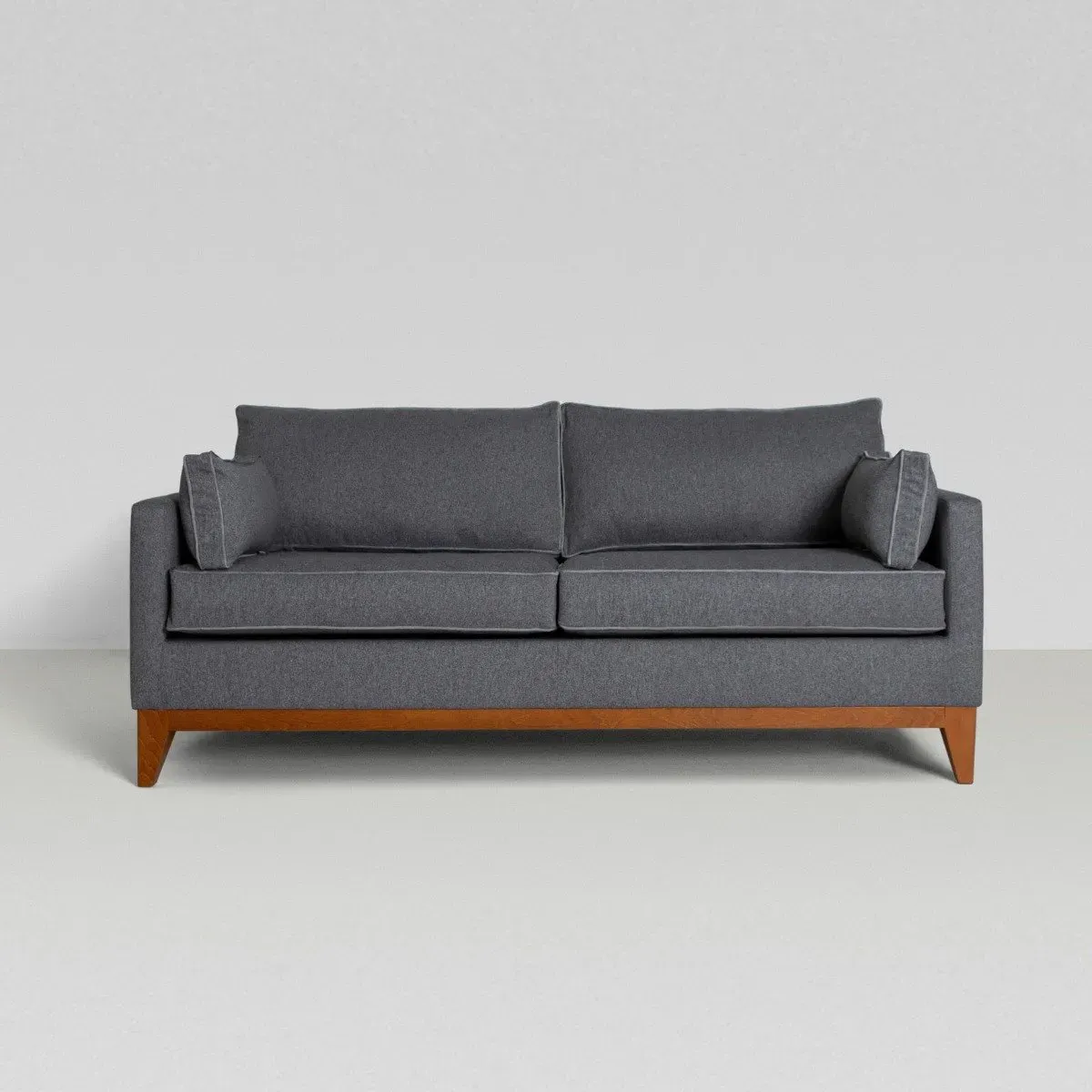 Medium Sofa Bed with Springs - Orange, Fabric