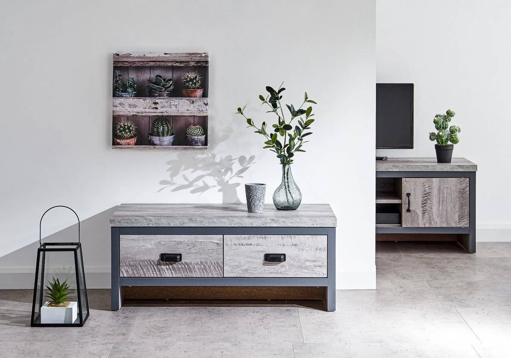 2-Drawer Coffee Table with Storage