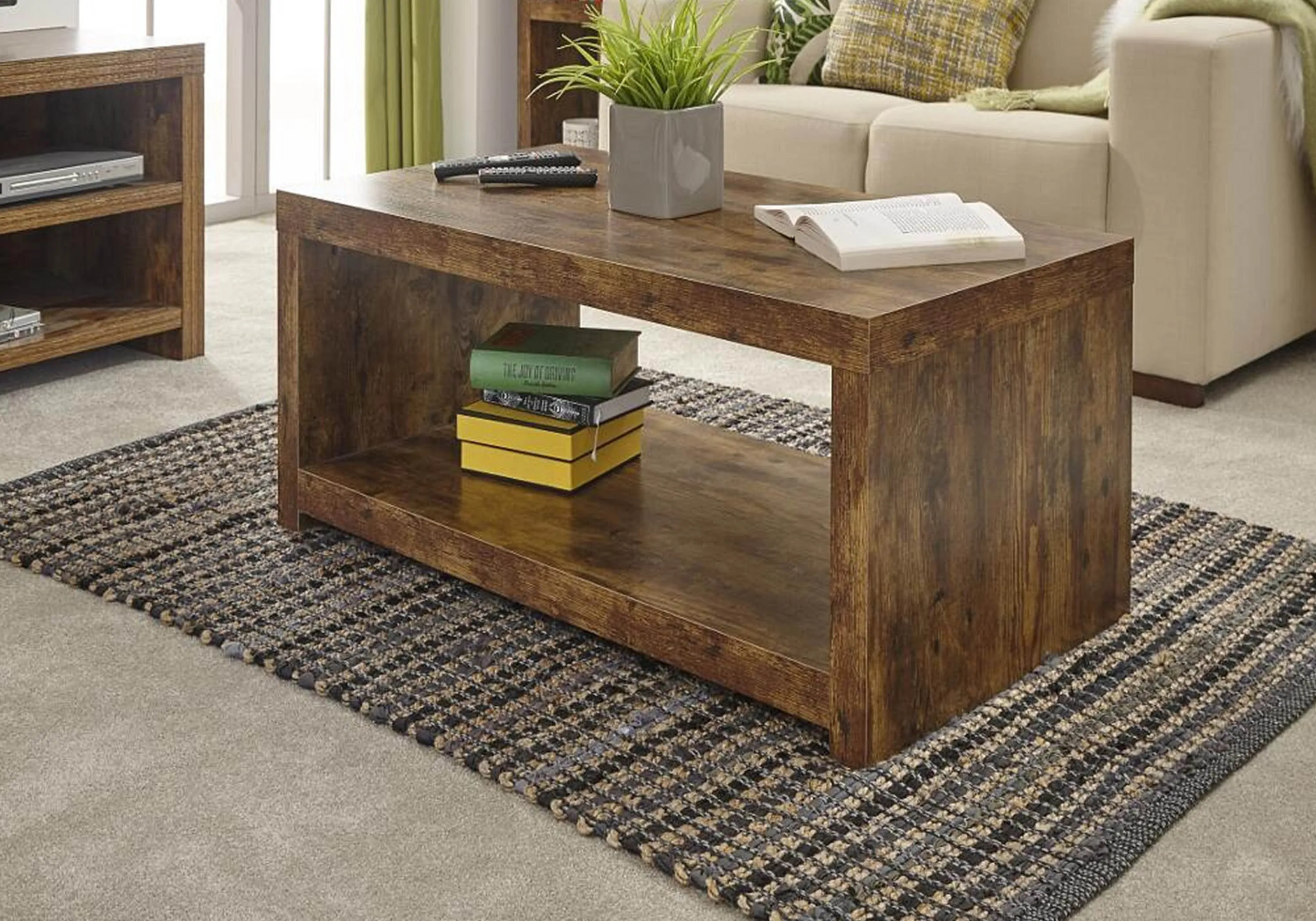 Coffee Table with Shelf - Hardwood Effect image
