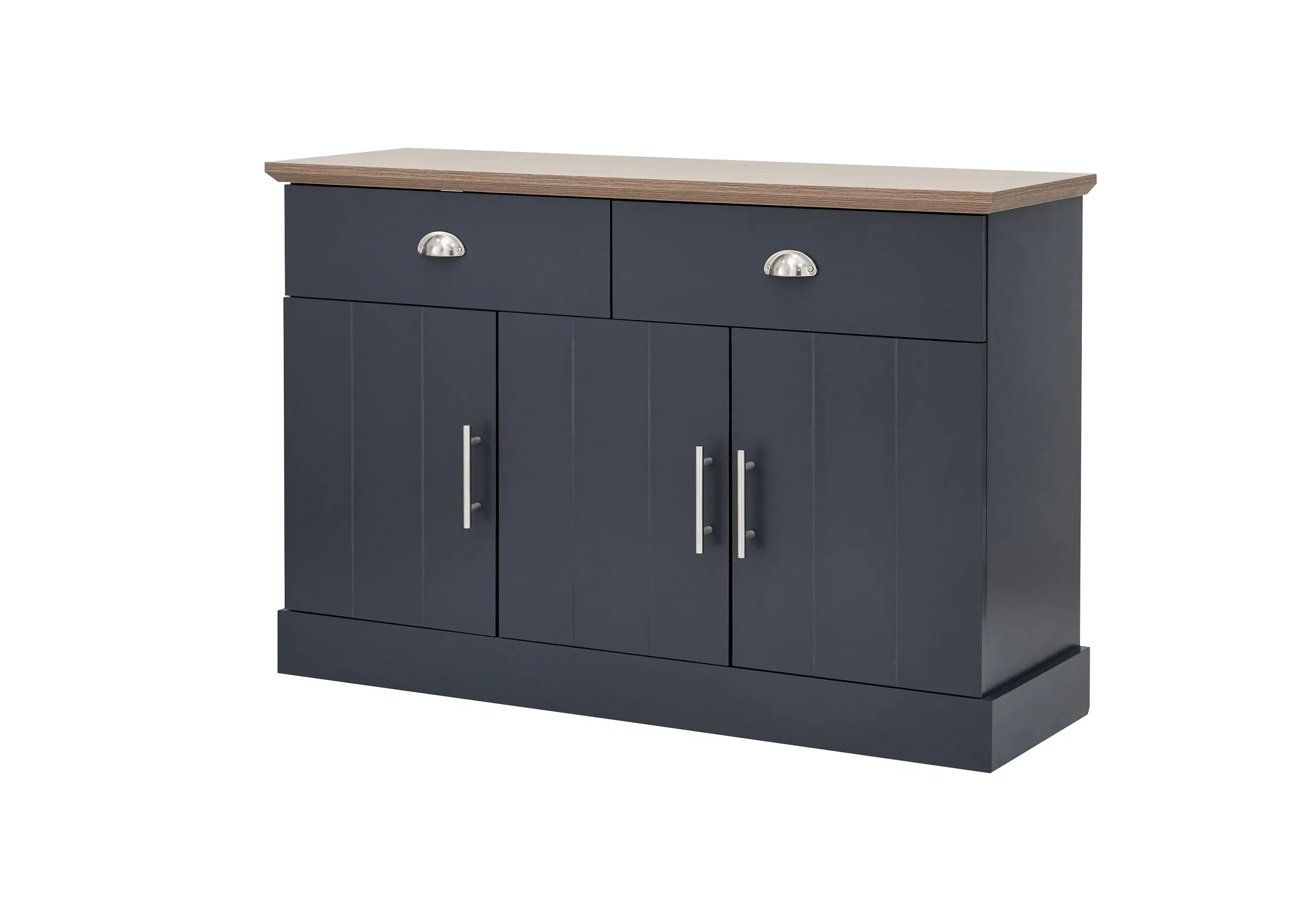 Large Sideboard with Storage - Slate Blue, Oak