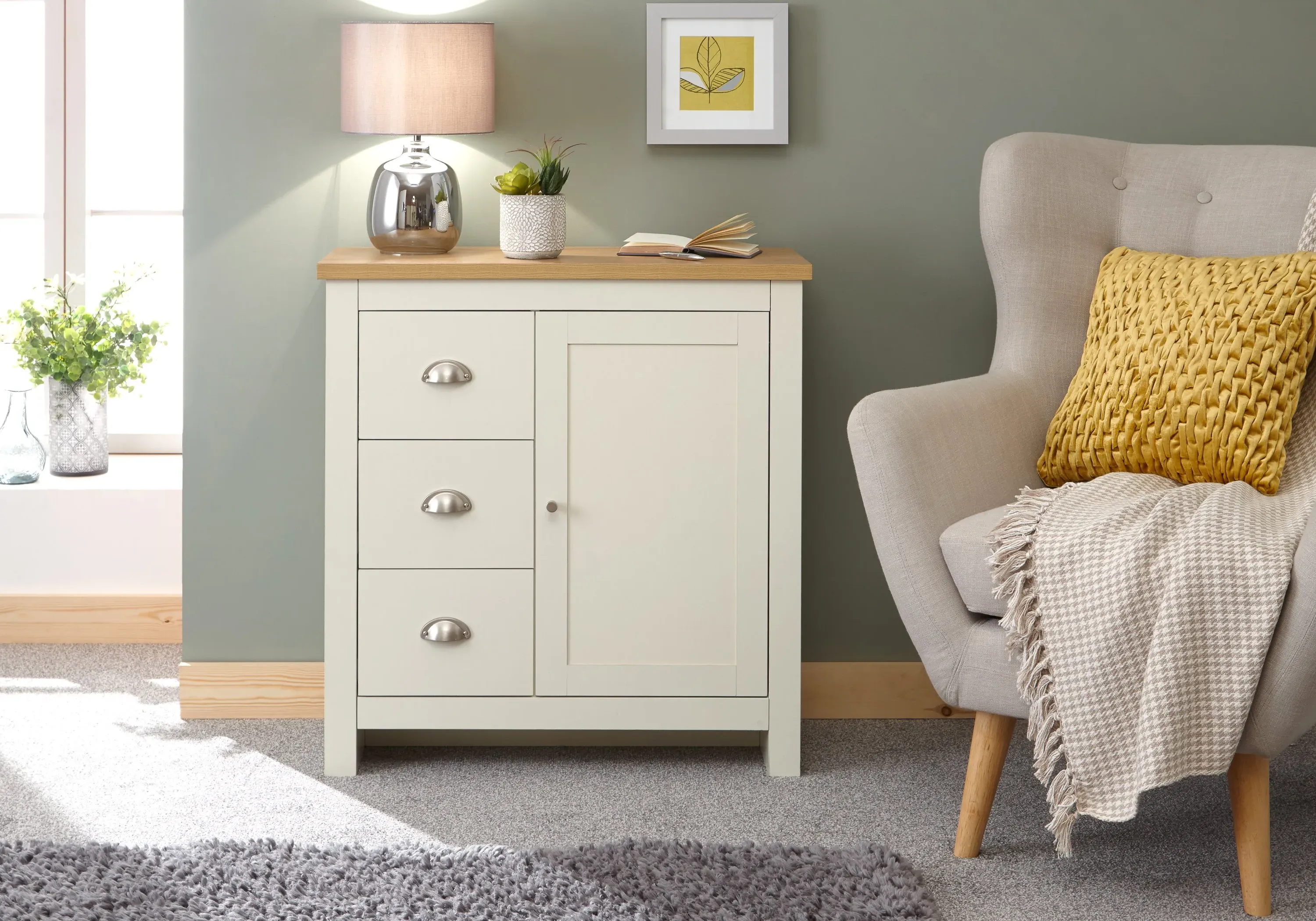 Multi Unit Storage with Drawers - Cream, Oak