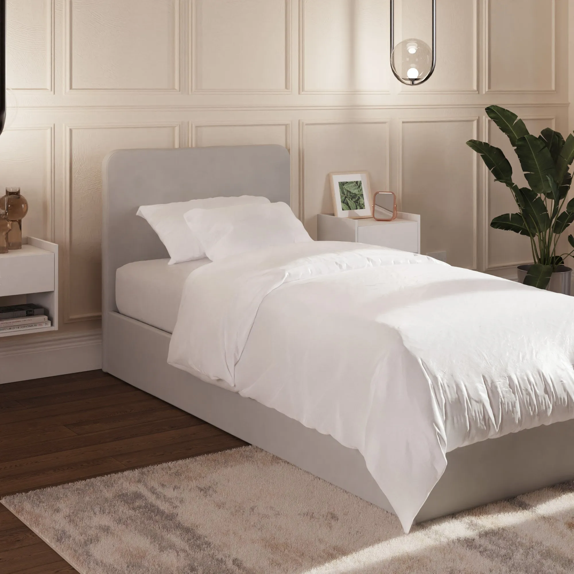 Single Ottoman Bed with Storage - Grey image