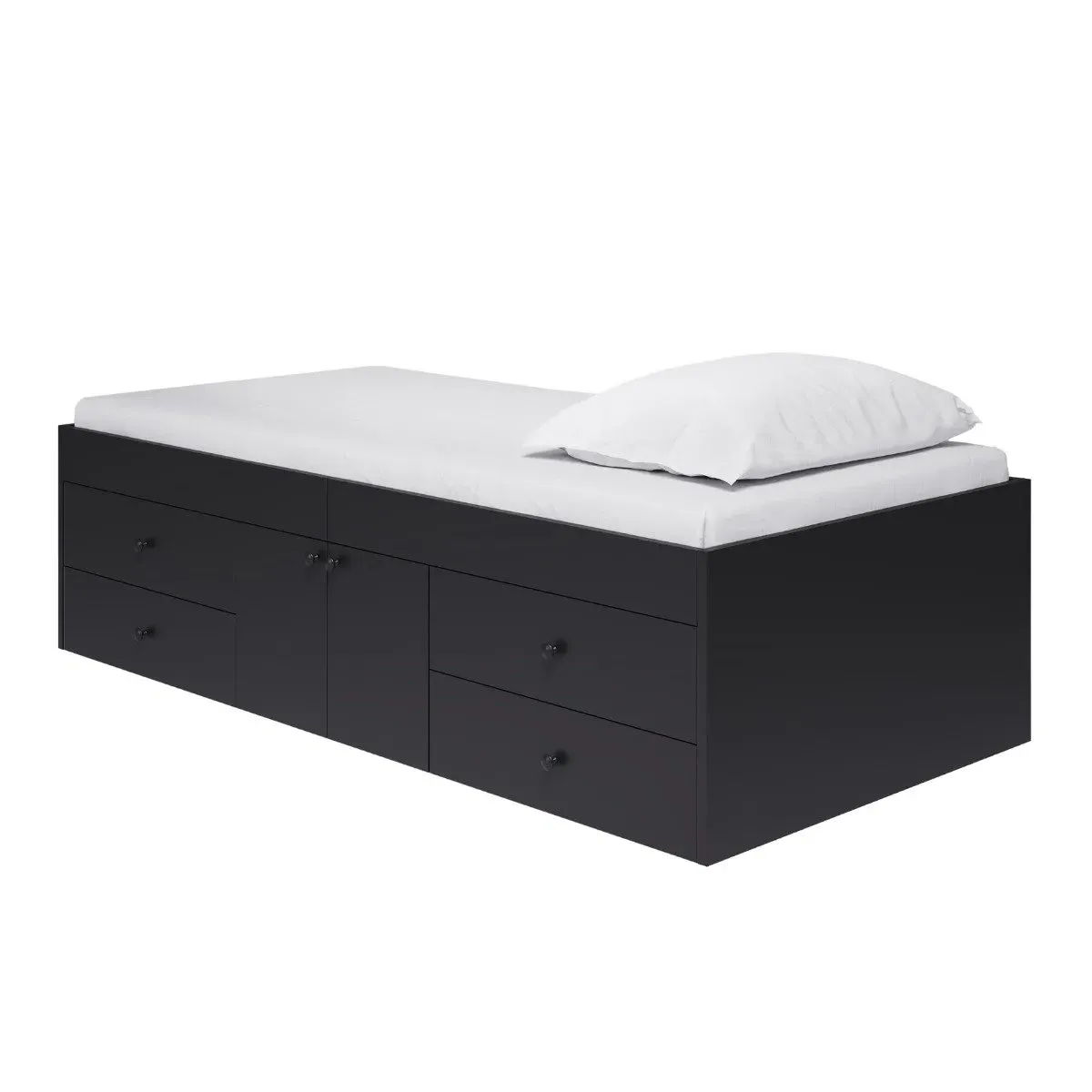 Single Storage Cabin Bed - Black image