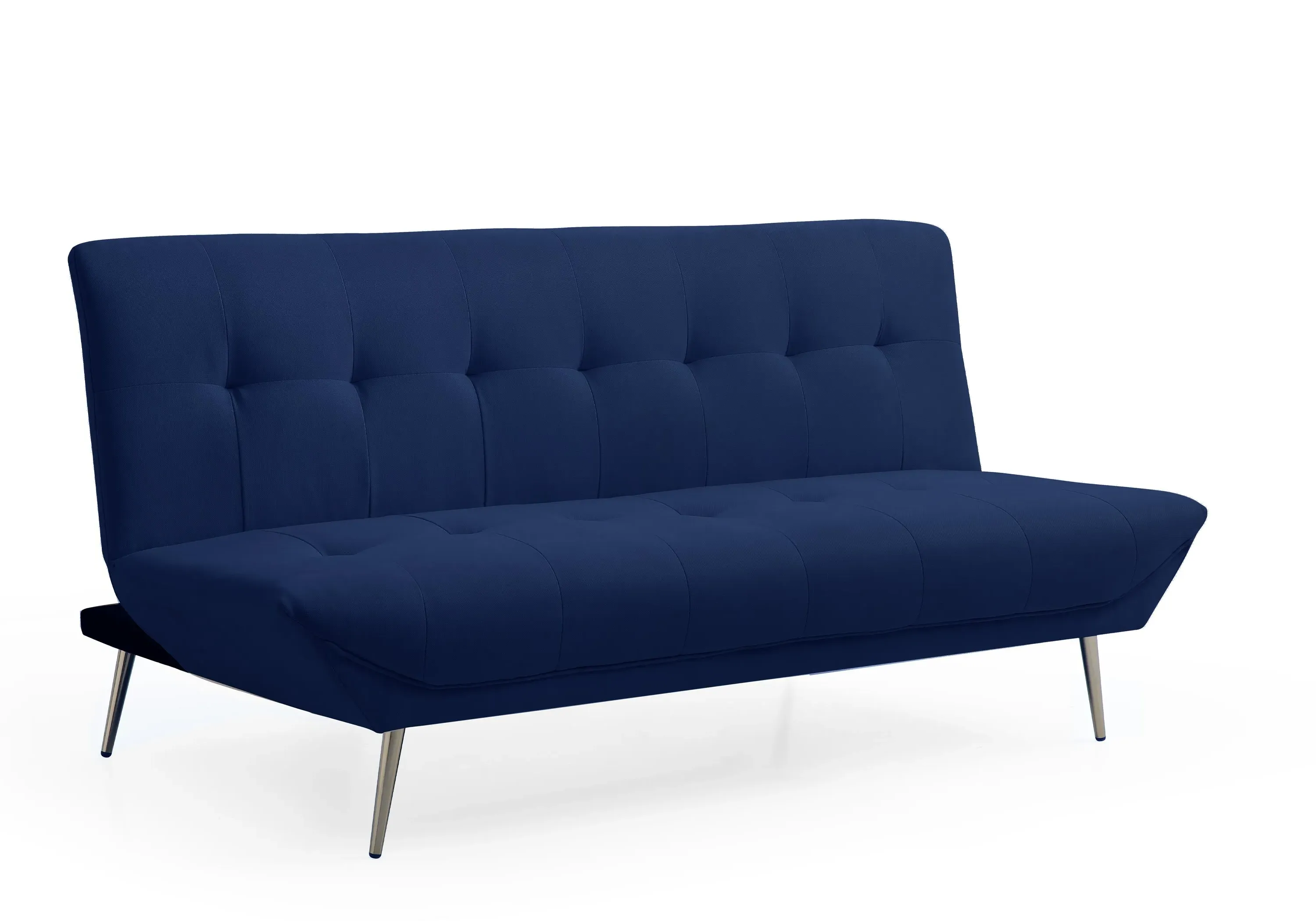 Sofa Bed with Click Clack - Navy Blue, Fabric