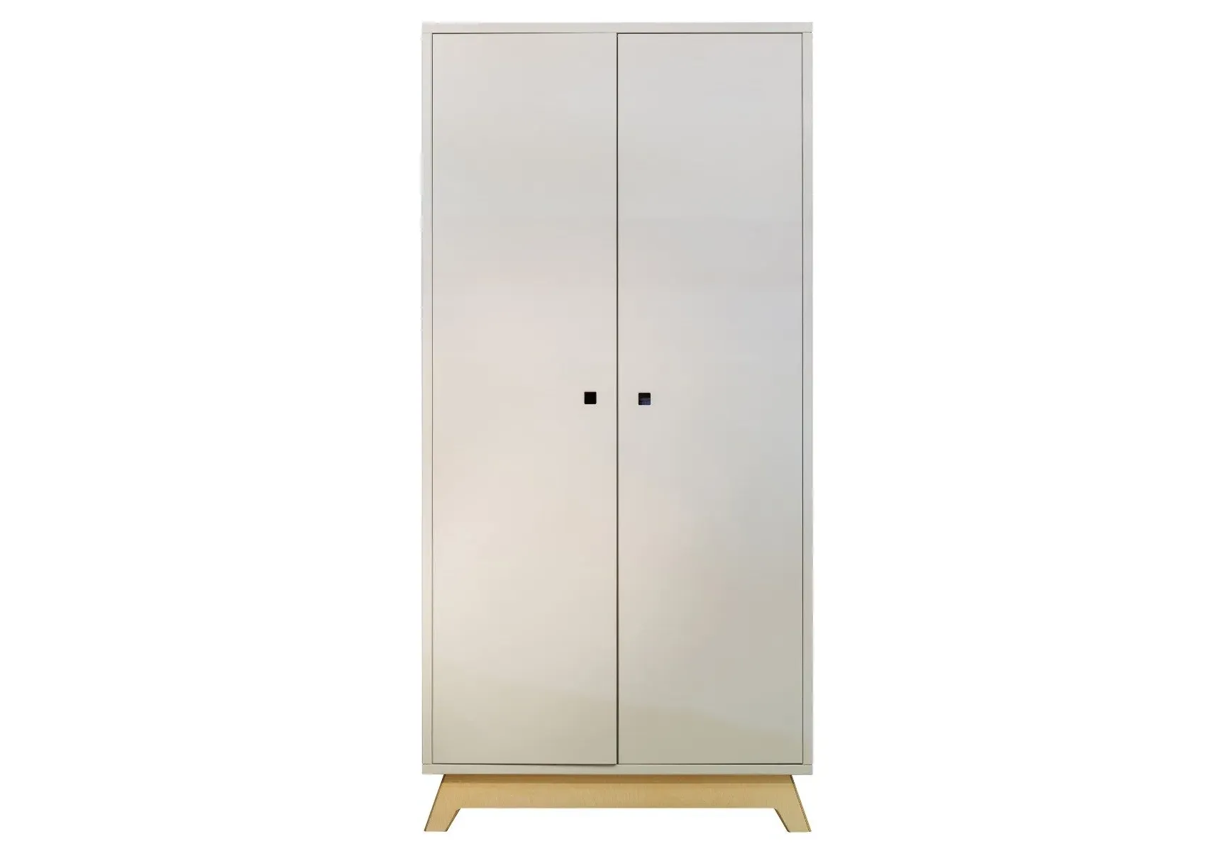 2-Door Wardrobe with Natural Legs - Wood image