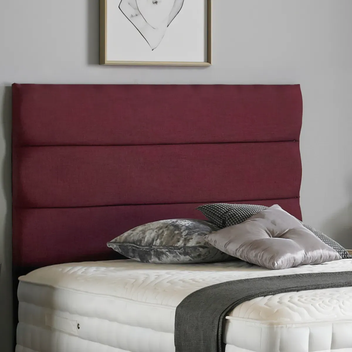 Single Floor Standing Headboard - Fabric image