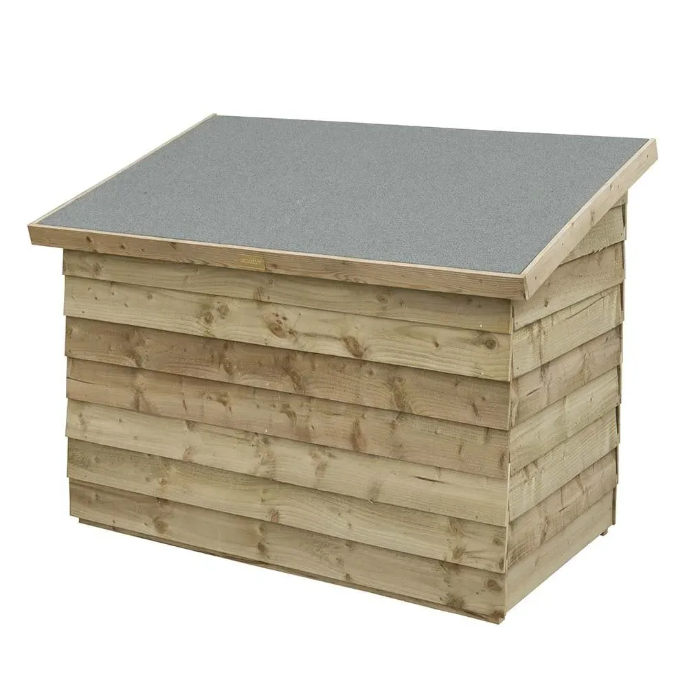 Patio Storage Chest with Lid - Natural, Timber image