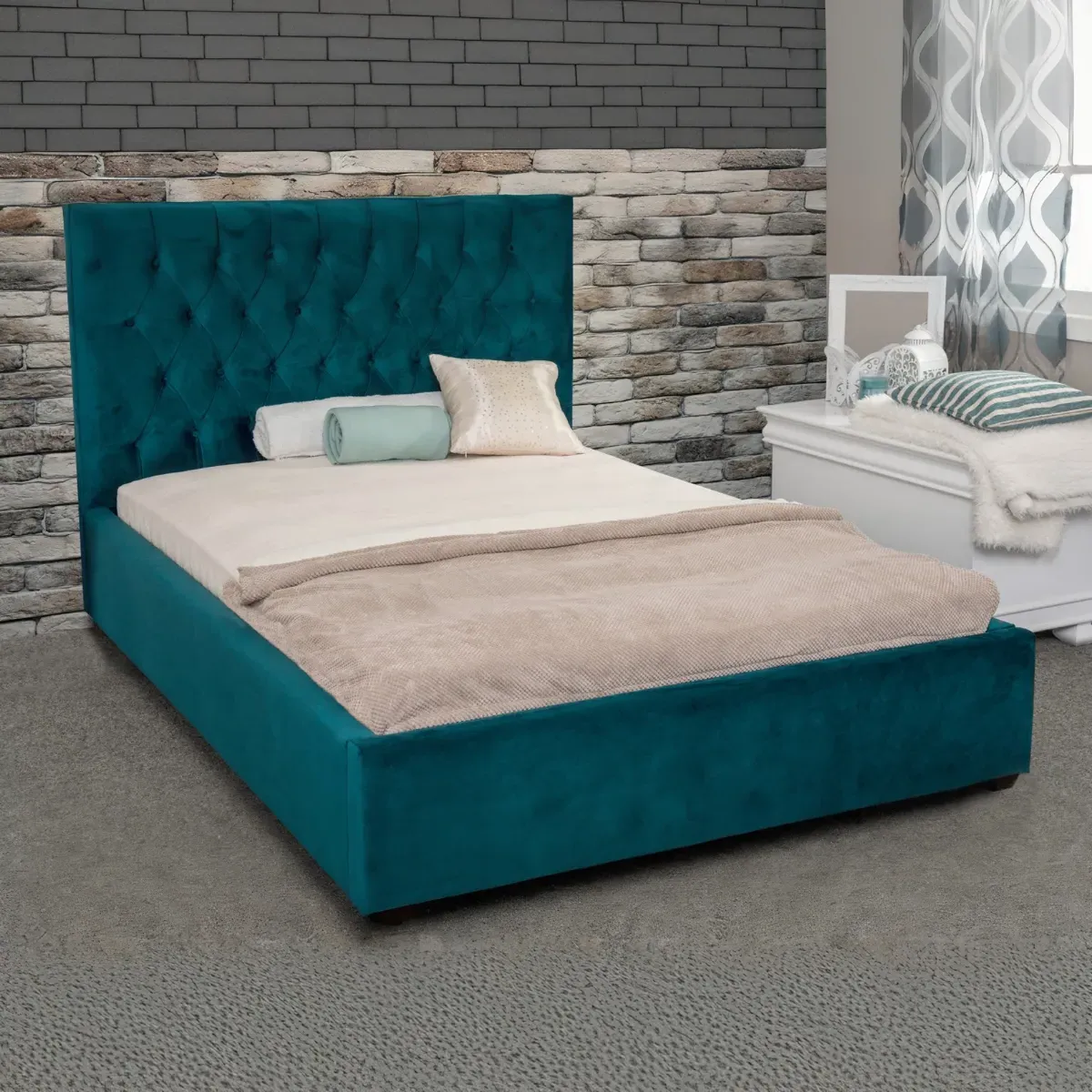 Double Bed Frame - Fabric image