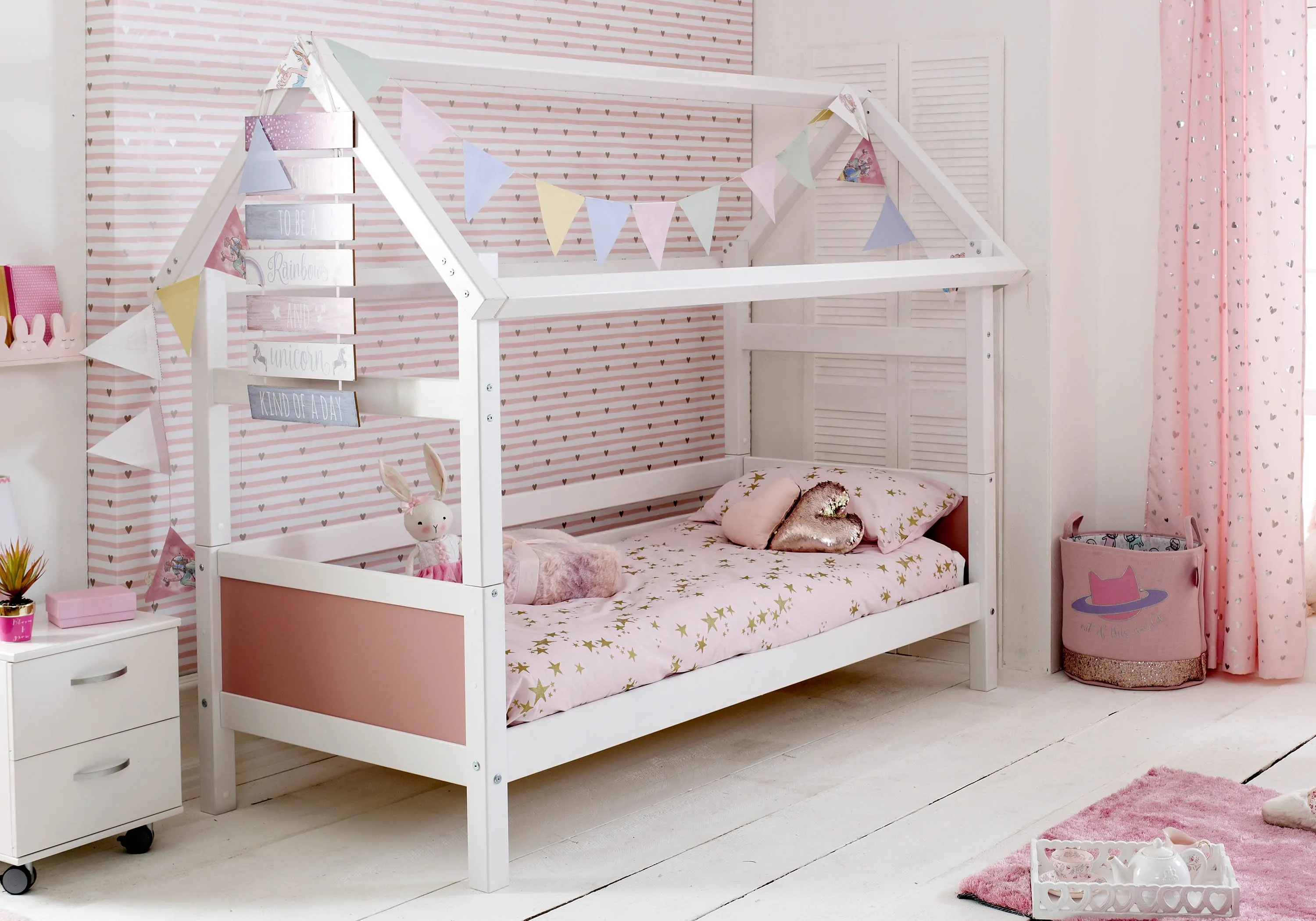 Playhouse Bed Frame - Rose, Pine