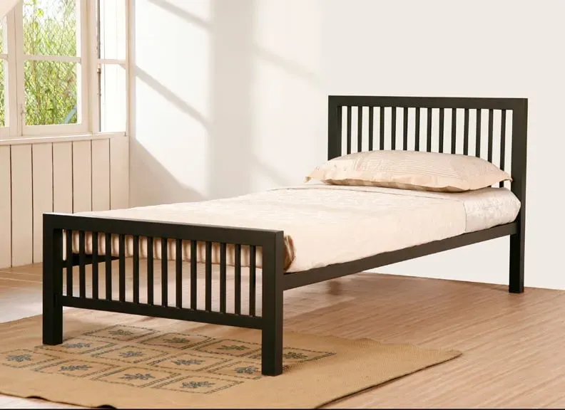 Single Bed Frame - Charcoal, Metal image
