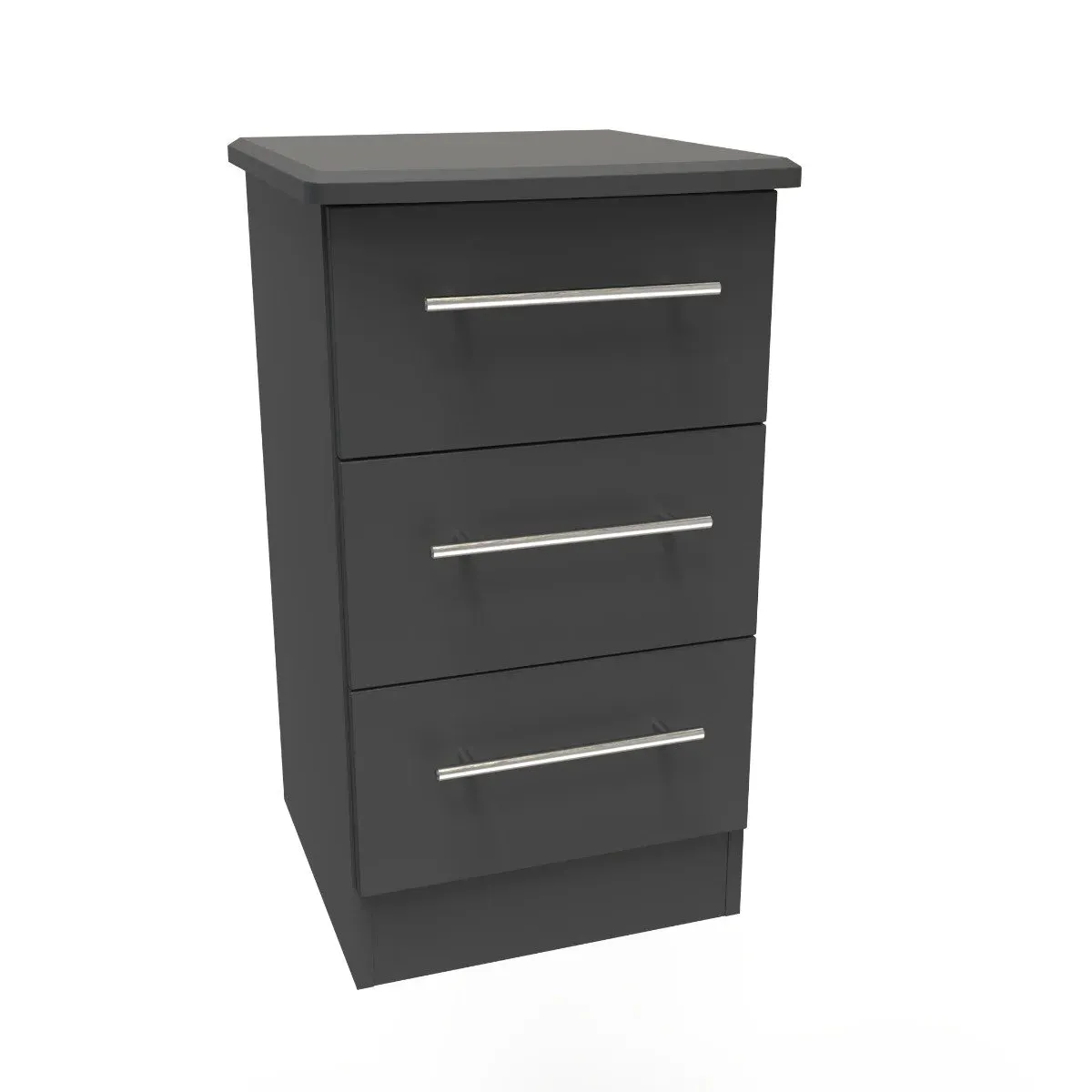 3-Drawer Locker with Metal Handles - Graphite image