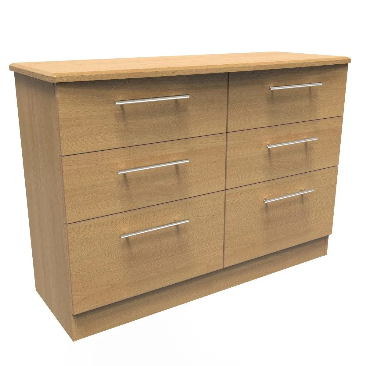 6-Drawer Midi Chest Ready Assembled - Modern Oak