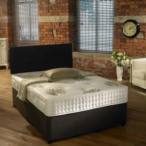 King Size Divan Bed with 2 Drawers - Fabric