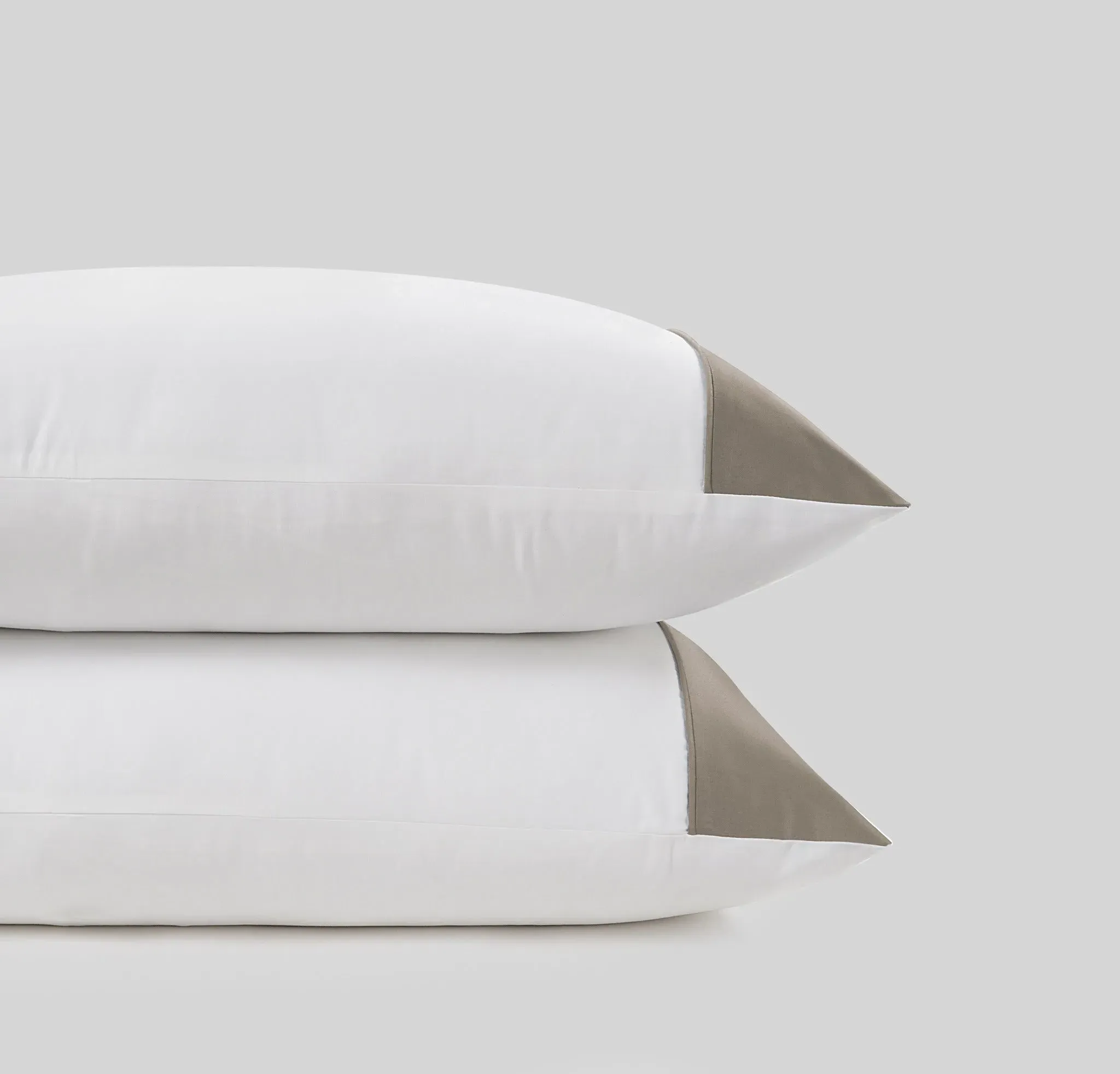 2-Pack Pillowcases 800 Thread Count - Taupe, Cotton