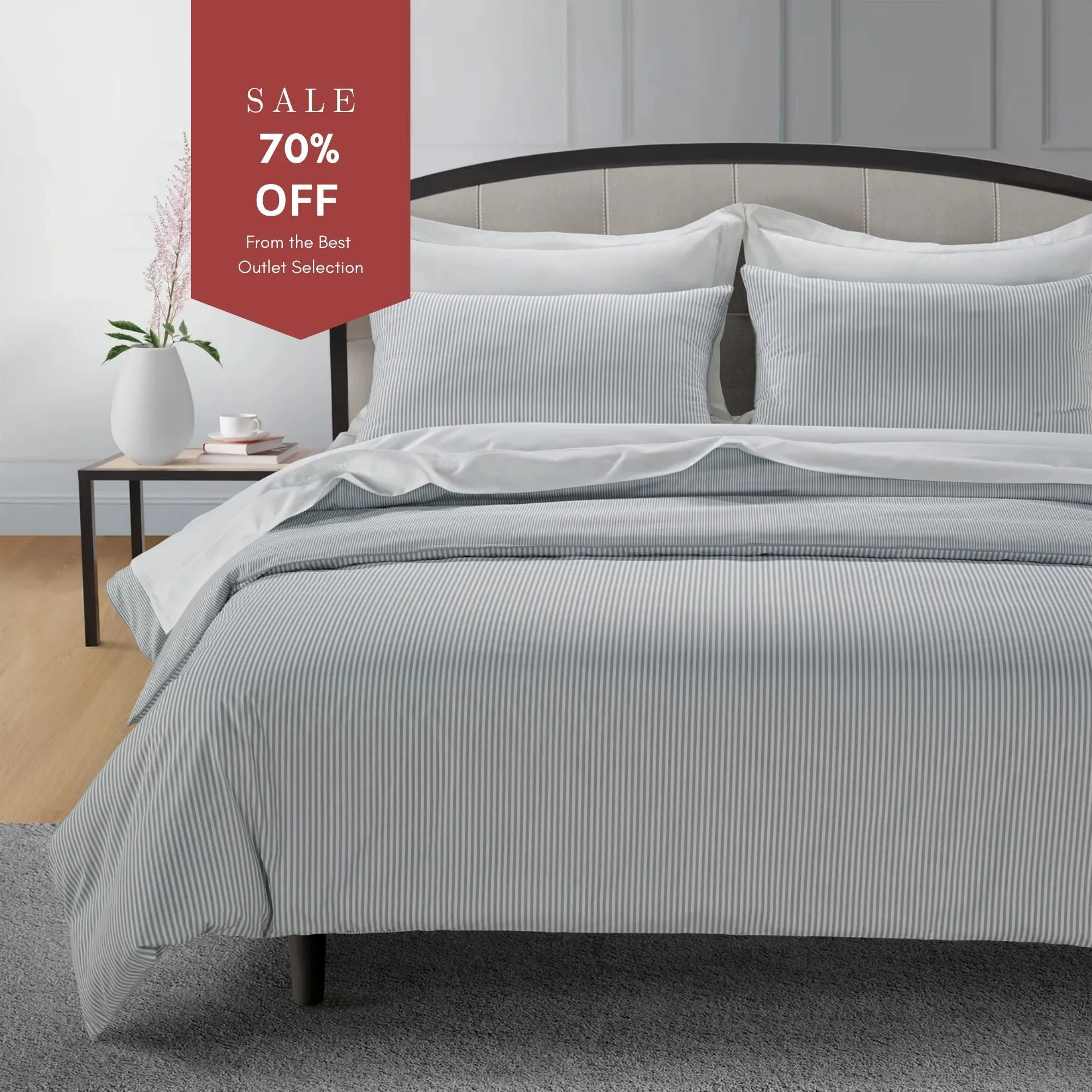 Single Duvet Cover - Celeste, Cotton Percale product