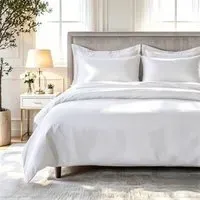 Grand Splendour Single Duvet Cover - White, Cotton Sateen alternate view