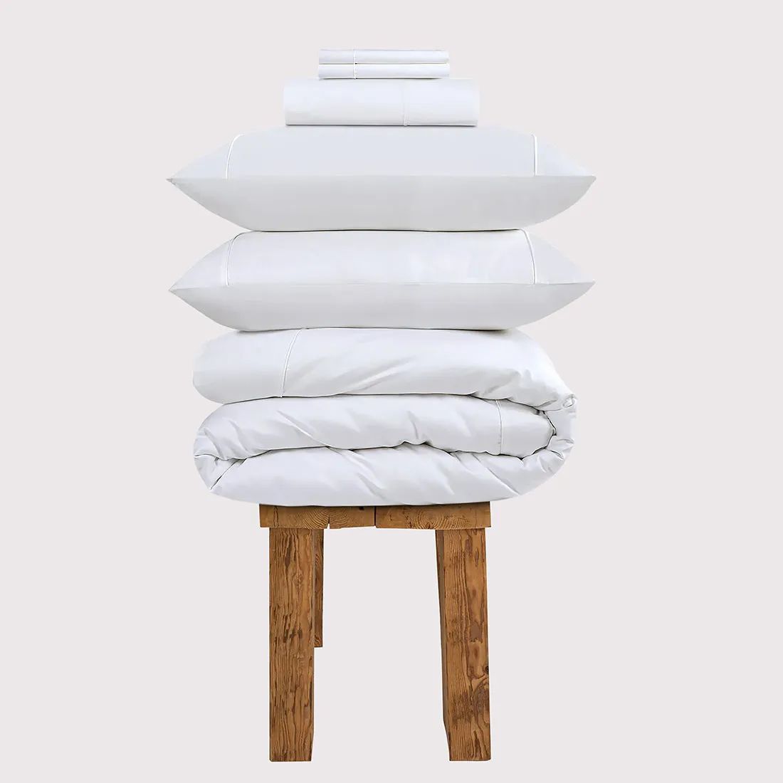 Harrogate Lux Single Bedding Set - White, Egyptian Cotton product