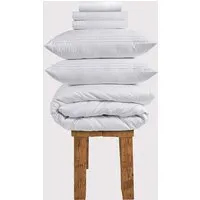 Regalwood Single Bedding Set - White, Egyptian Cotton alternate view