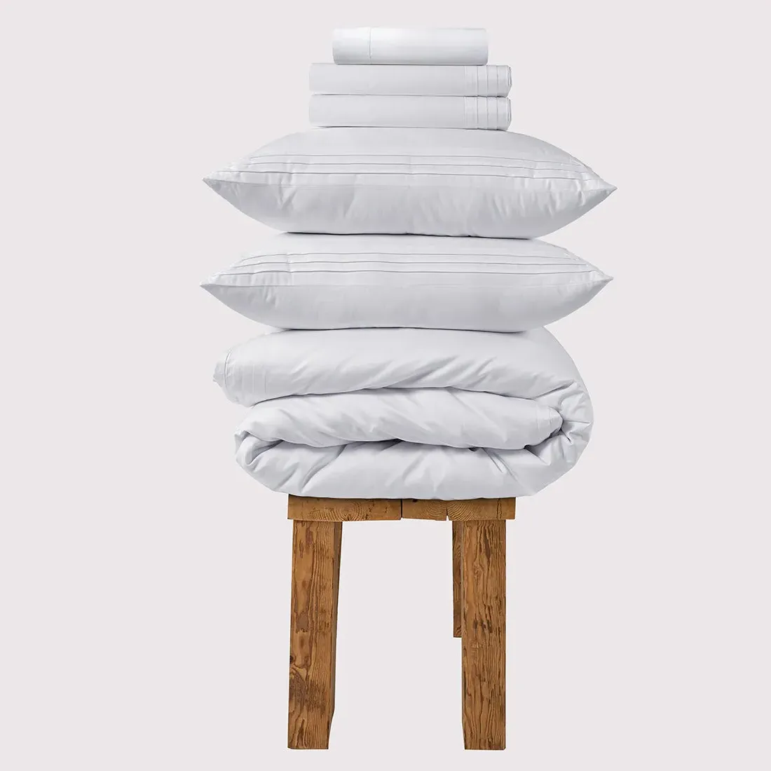 Regalwood Single Bedding Set - White, Egyptian Cotton product
