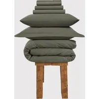 Grand Splendour Single Bedding Set 800 Thread Count - Sage Green, Sateen Cotton alternate view