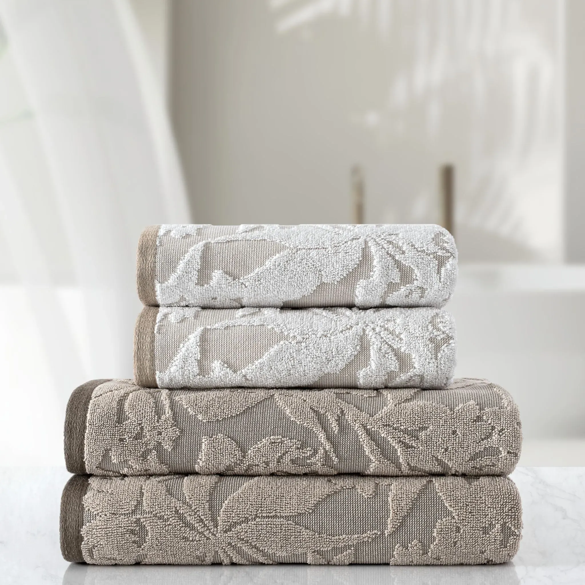 Adeline 600 GSM Cotton Towel Set - Jacquard Weave product