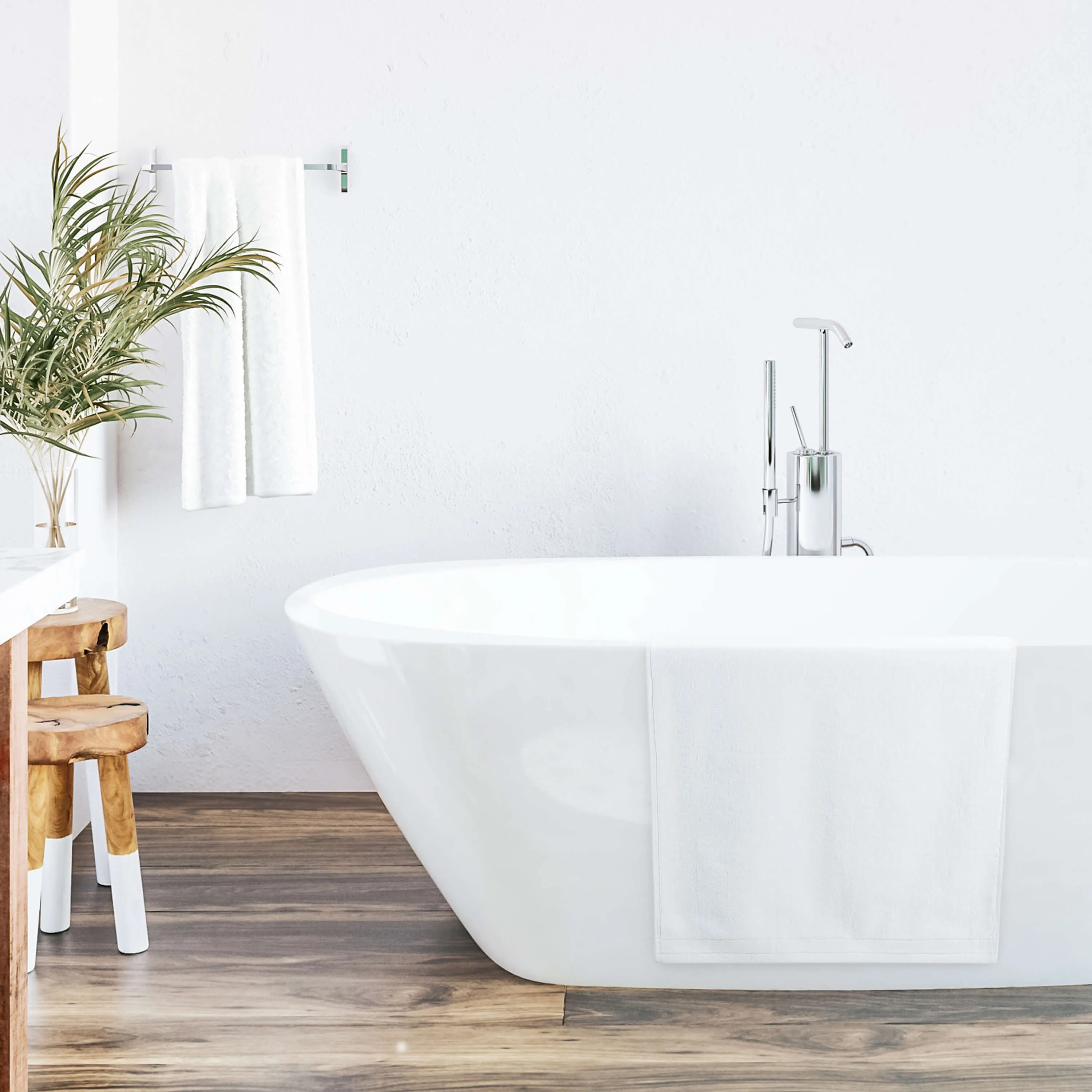 Bath Sheet Towel 700GSM - White, Cotton