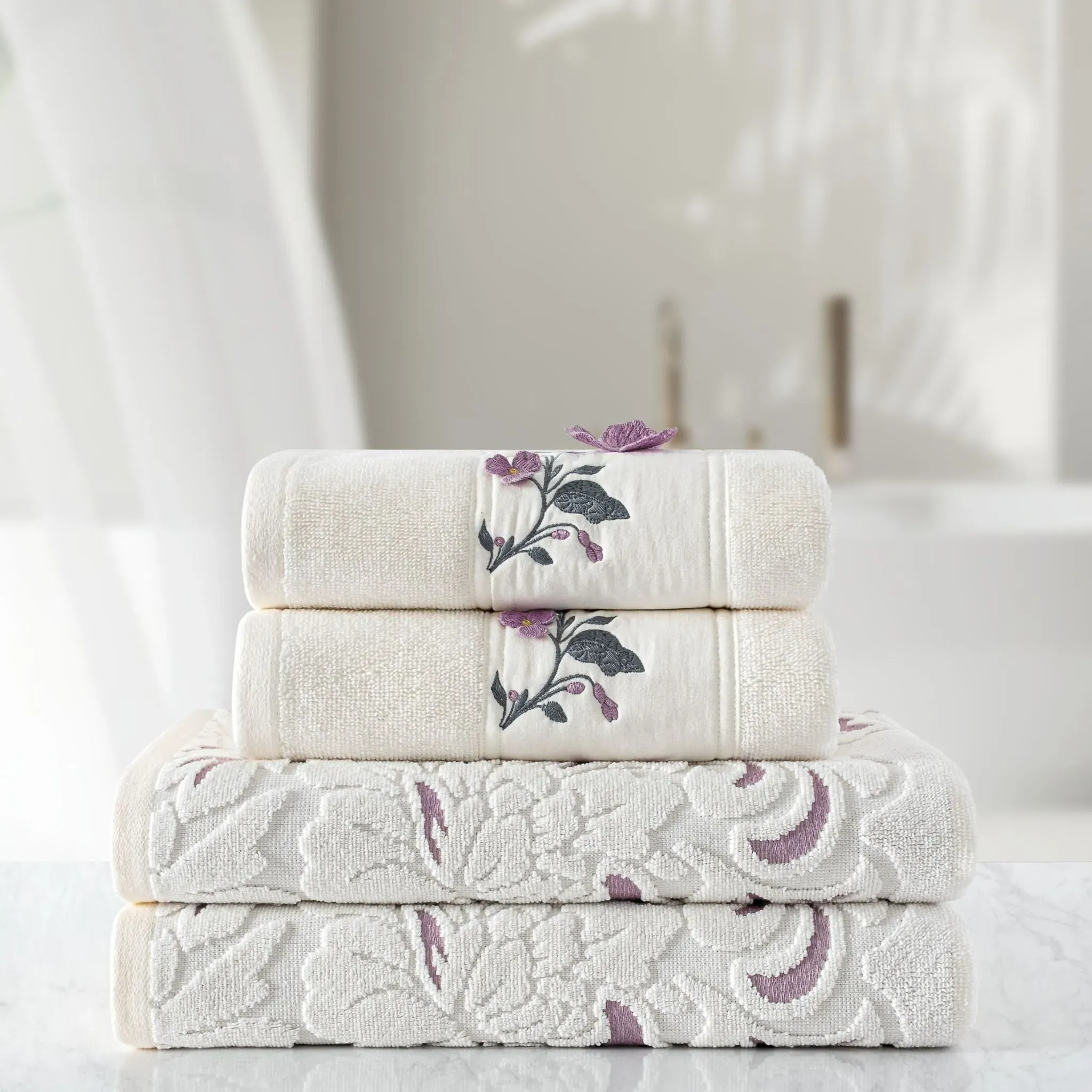 Charlotte Cotton Towel Set 600 GSM - Jacquard Terry product