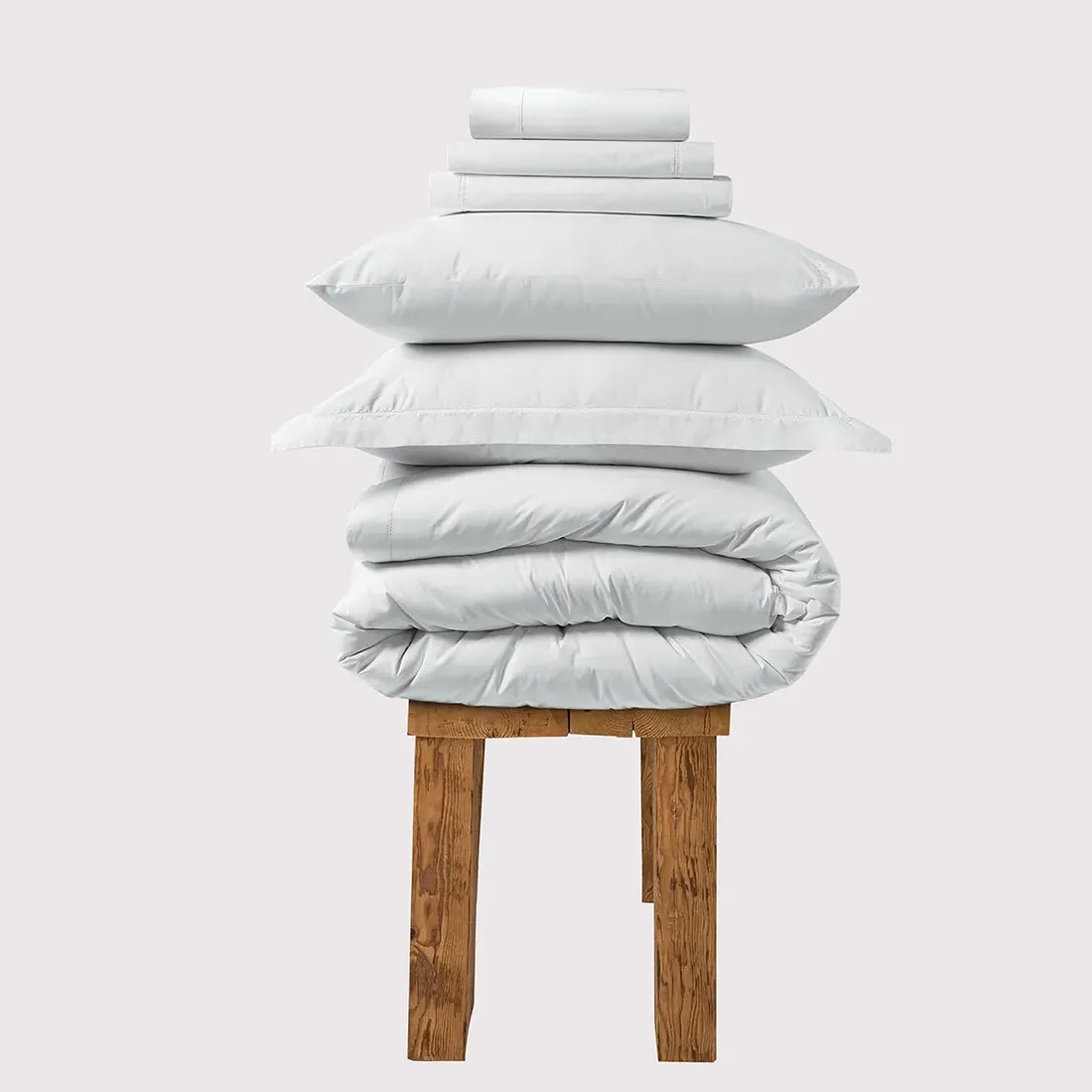 Double Bedding Set 300 Thread Count - White, Percale