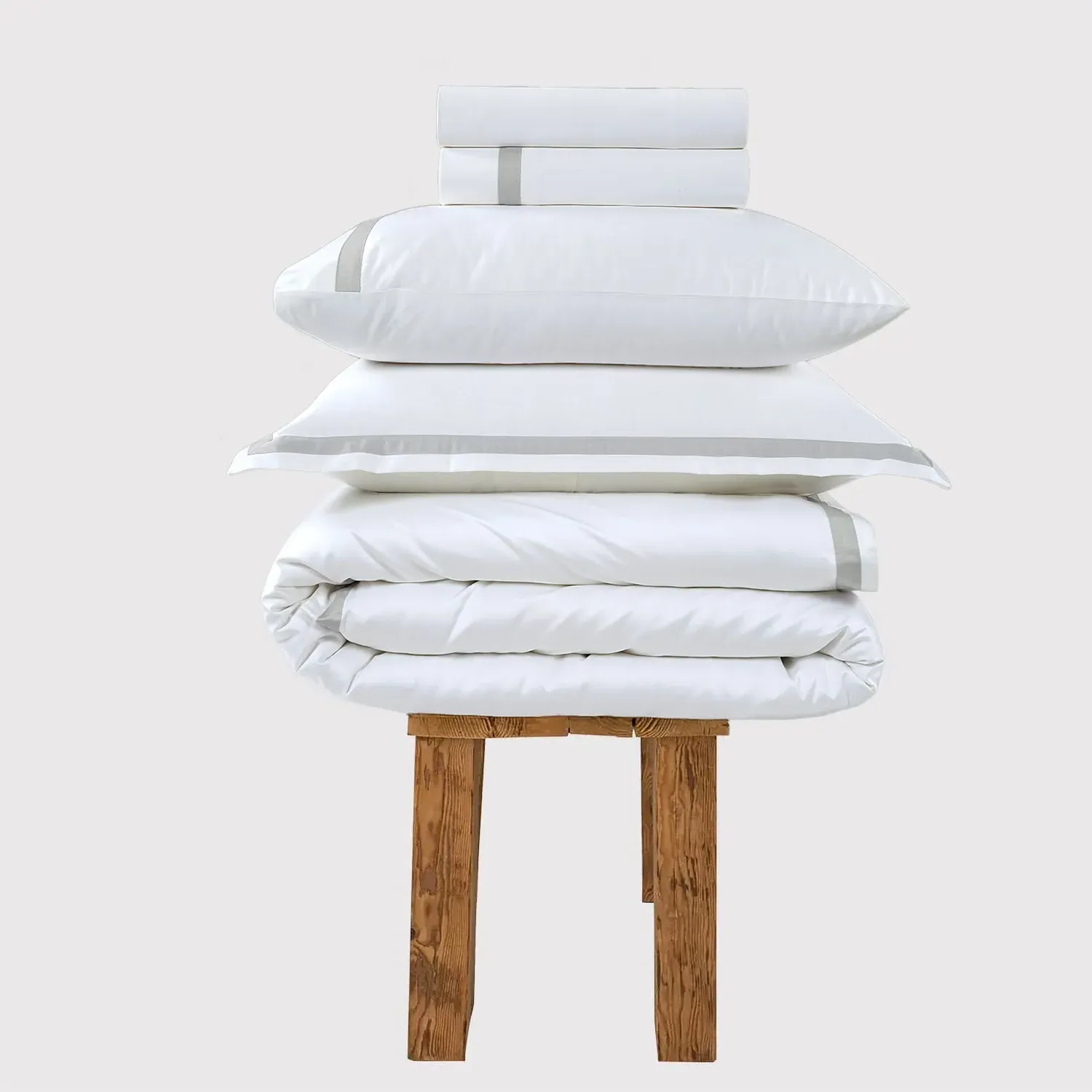 Double Bedding Set 800 Thread Count - Grey, Cotton