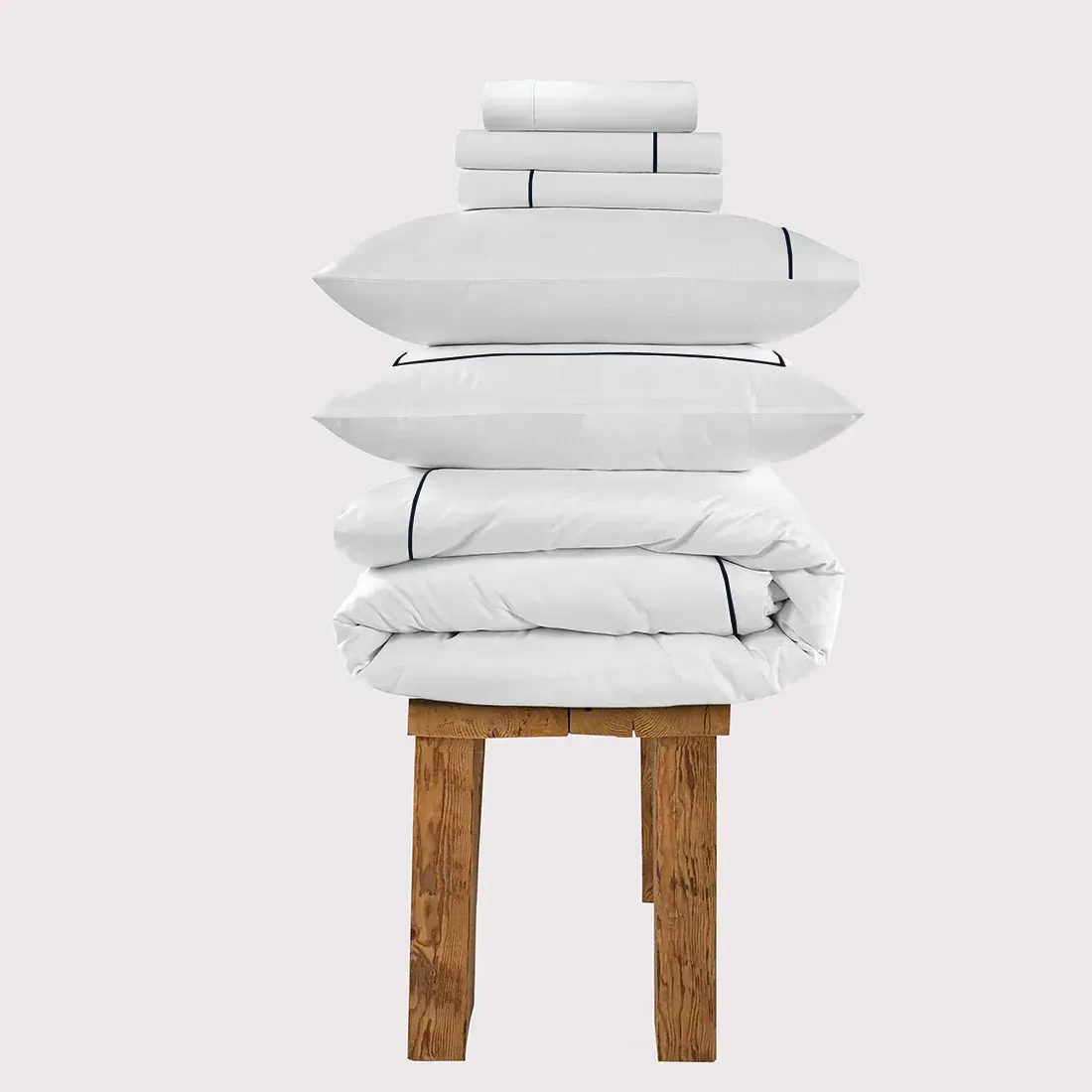 Double Bedding Set 800 Thread Count - Navy, Cotton