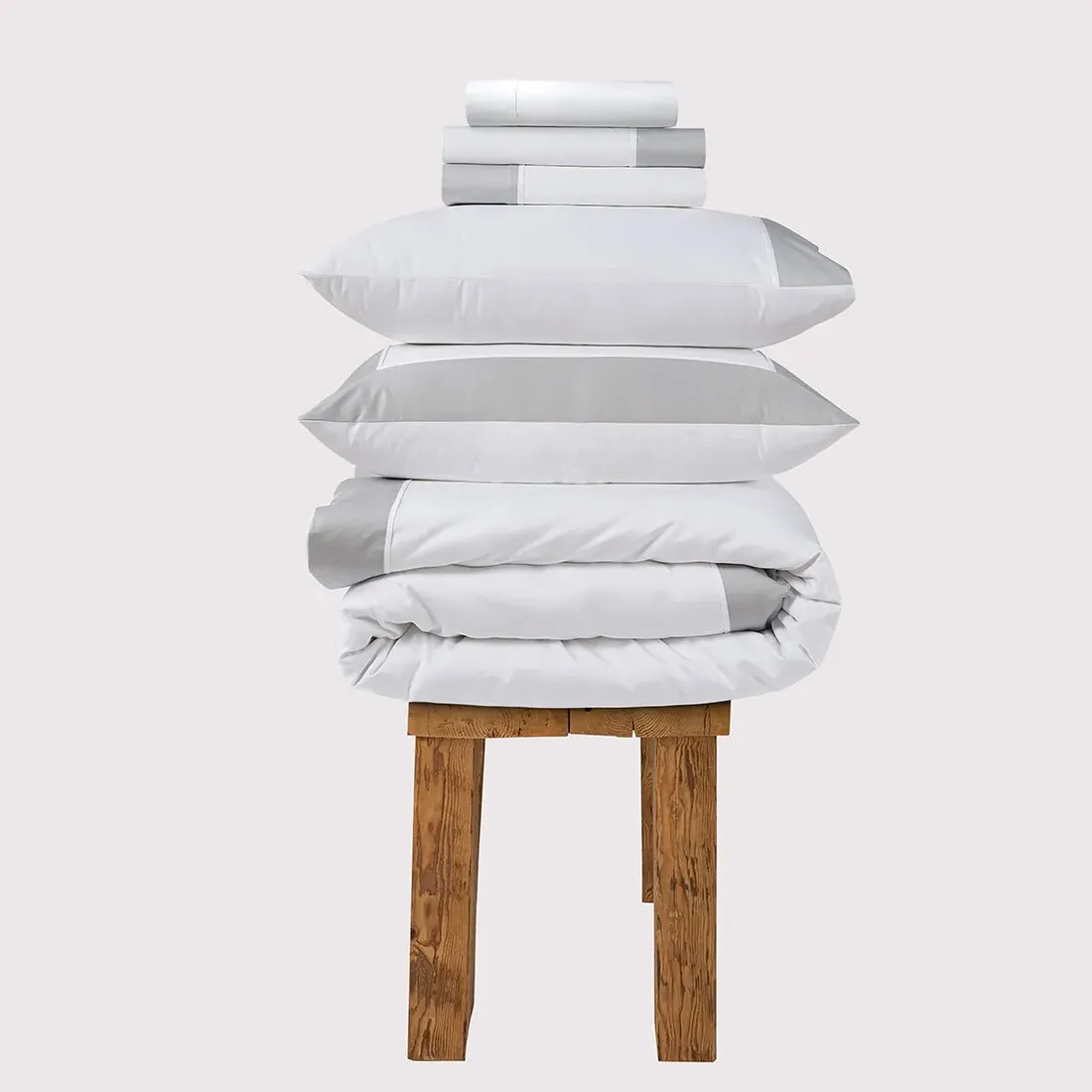 Double Bedding Set 800 Thread - Grey, Cotton