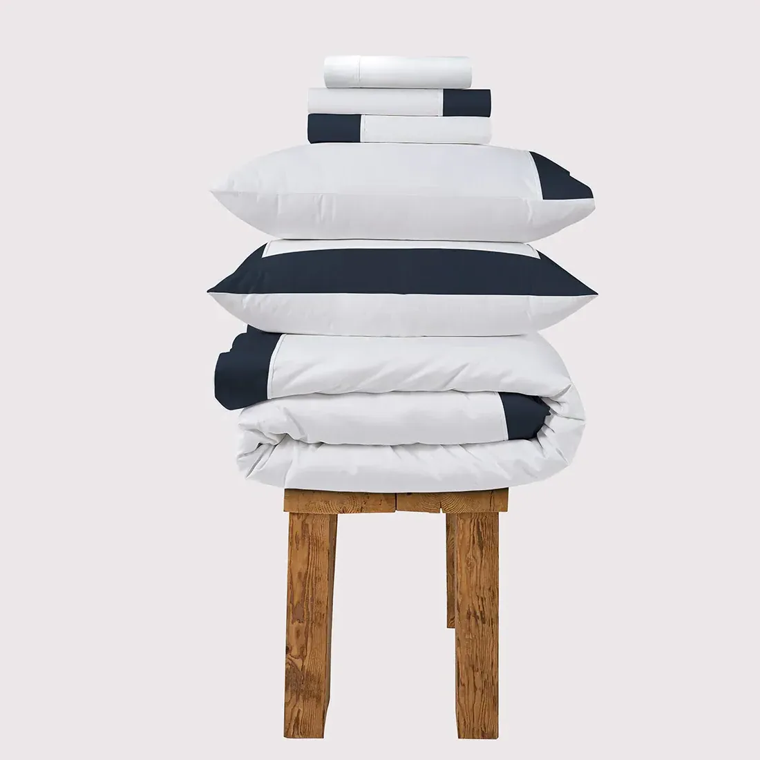 Double Bedding Set 800 Thread - Navy, Cotton